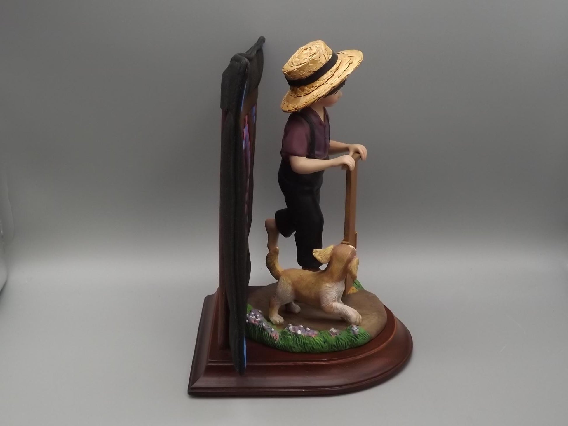 Vintage Willits Amish Figurine: "Aaron and Caleb" Boy with Dog