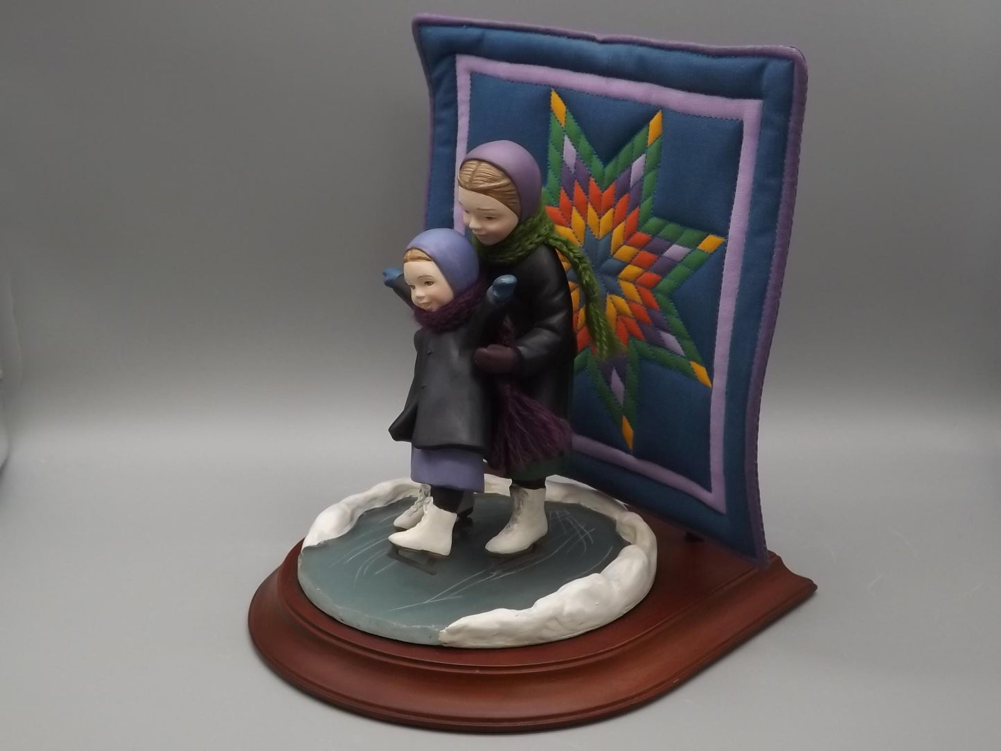 Vintage Willits Amish Figurine: Winter Fun, Martha and Lizzie