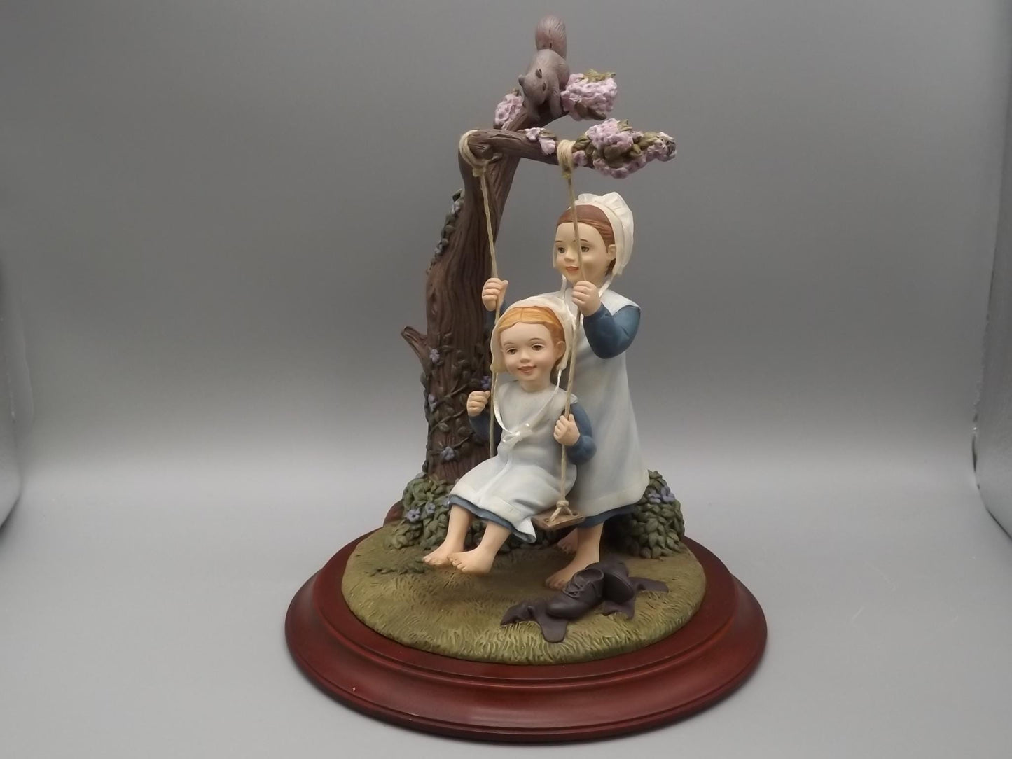 Vintage Willits Amish Figurine: "The Miracle of Spring" Girls on Swing