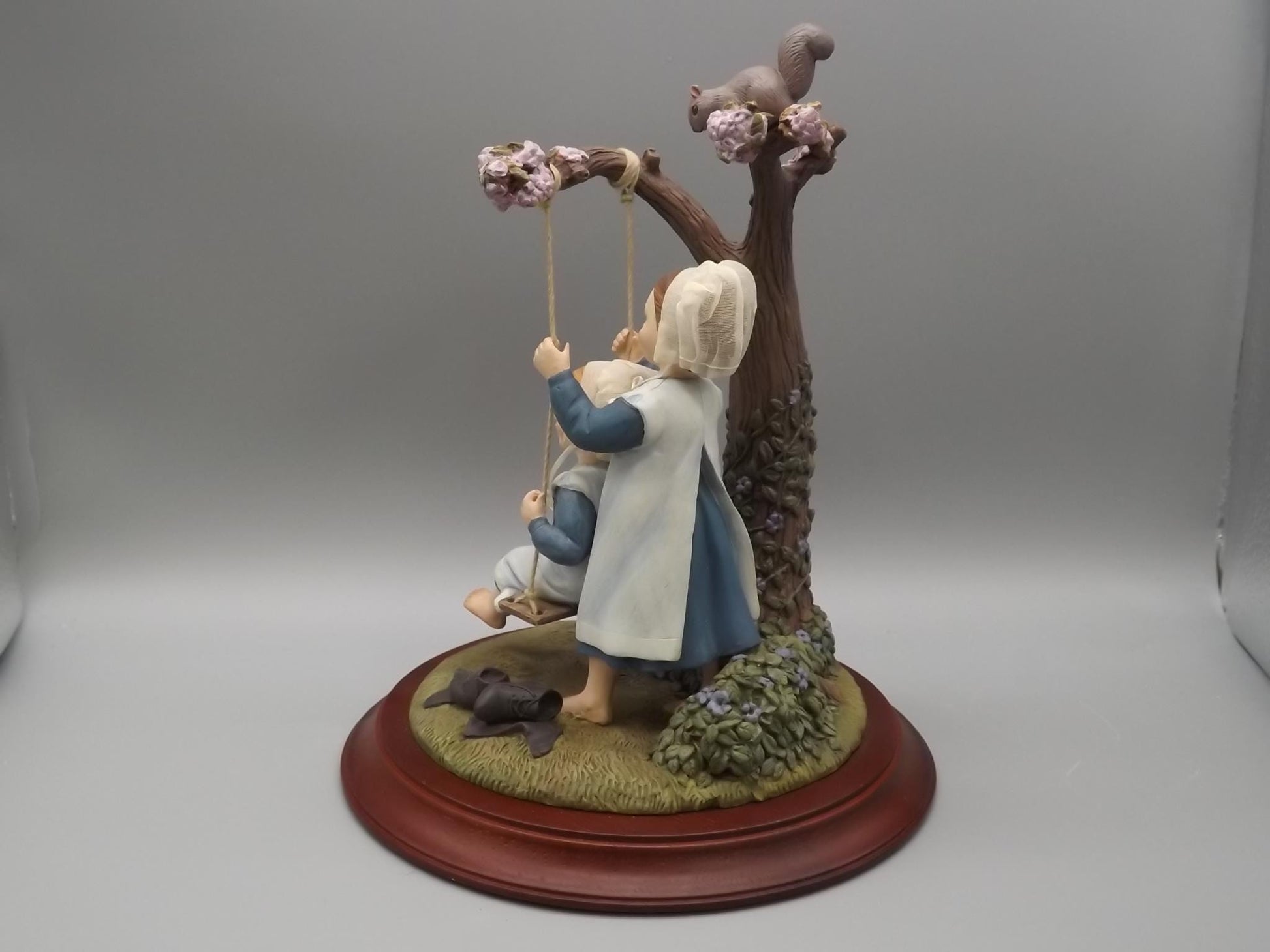 Vintage Willits Amish Figurine: "The Miracle of Spring" Girls on Swing