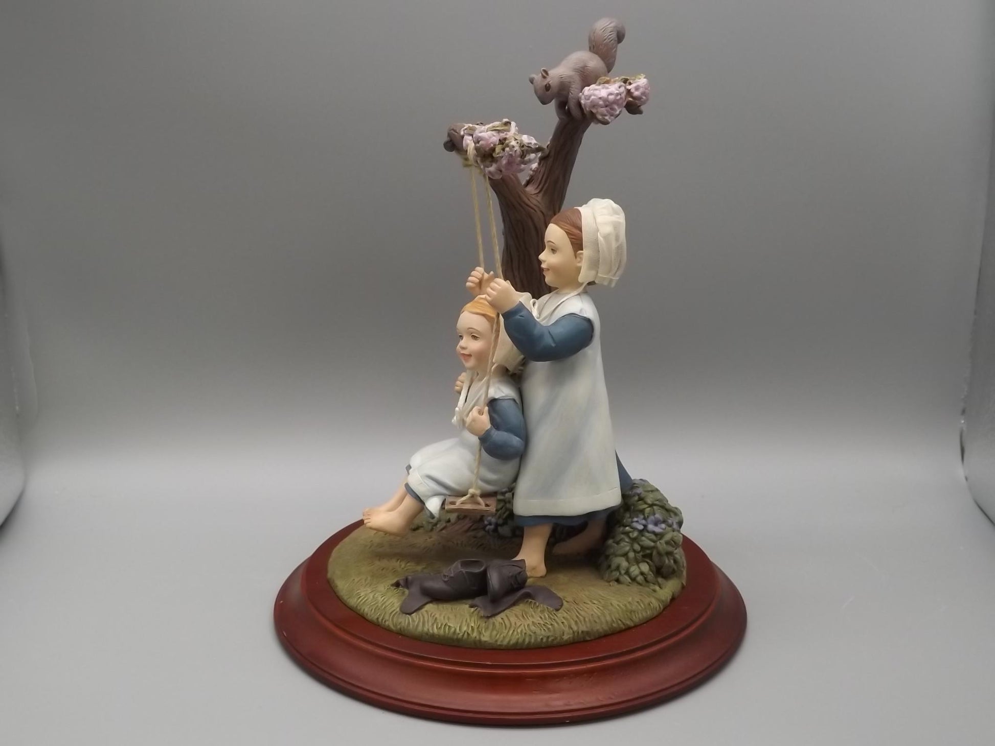 Vintage Willits Amish Figurine: "The Miracle of Spring" Girls on Swing
