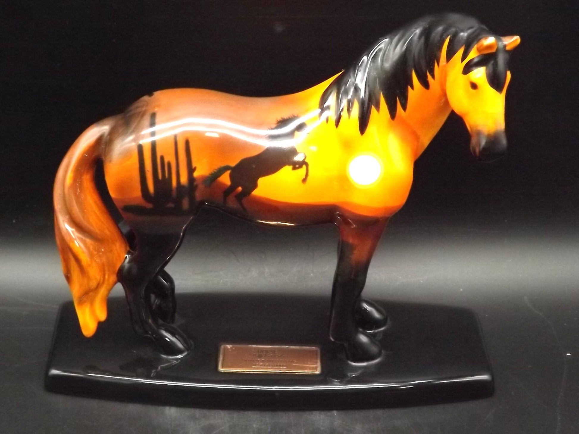 Westland "Sunset Mustang" Horse Figurine: Limited Edition Porcelain Collectible