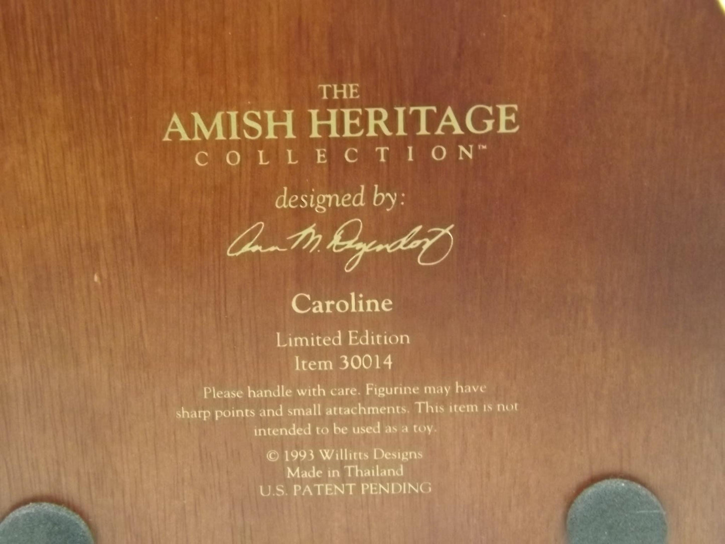 Vintage Willits Amish Heritage Figurine: "Caroline" Tucking Doll