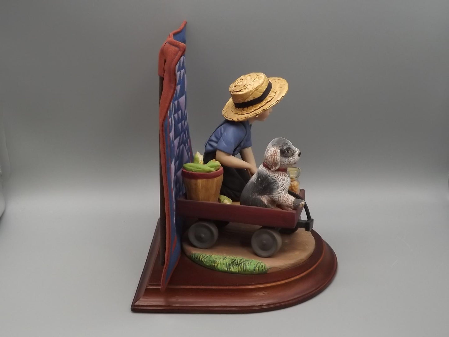 Vintage 1993 Willits Amish Heritage Figurine: Jacob and Toby with Dog