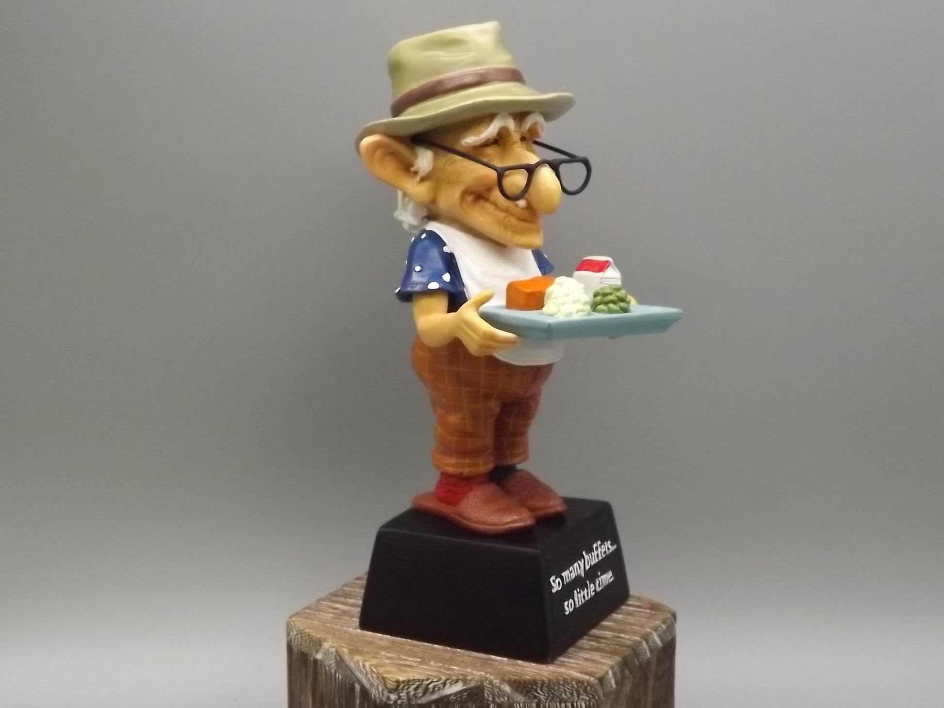 Westland Coots "Buffet" Figurine: Senior Citizen with Food Tray