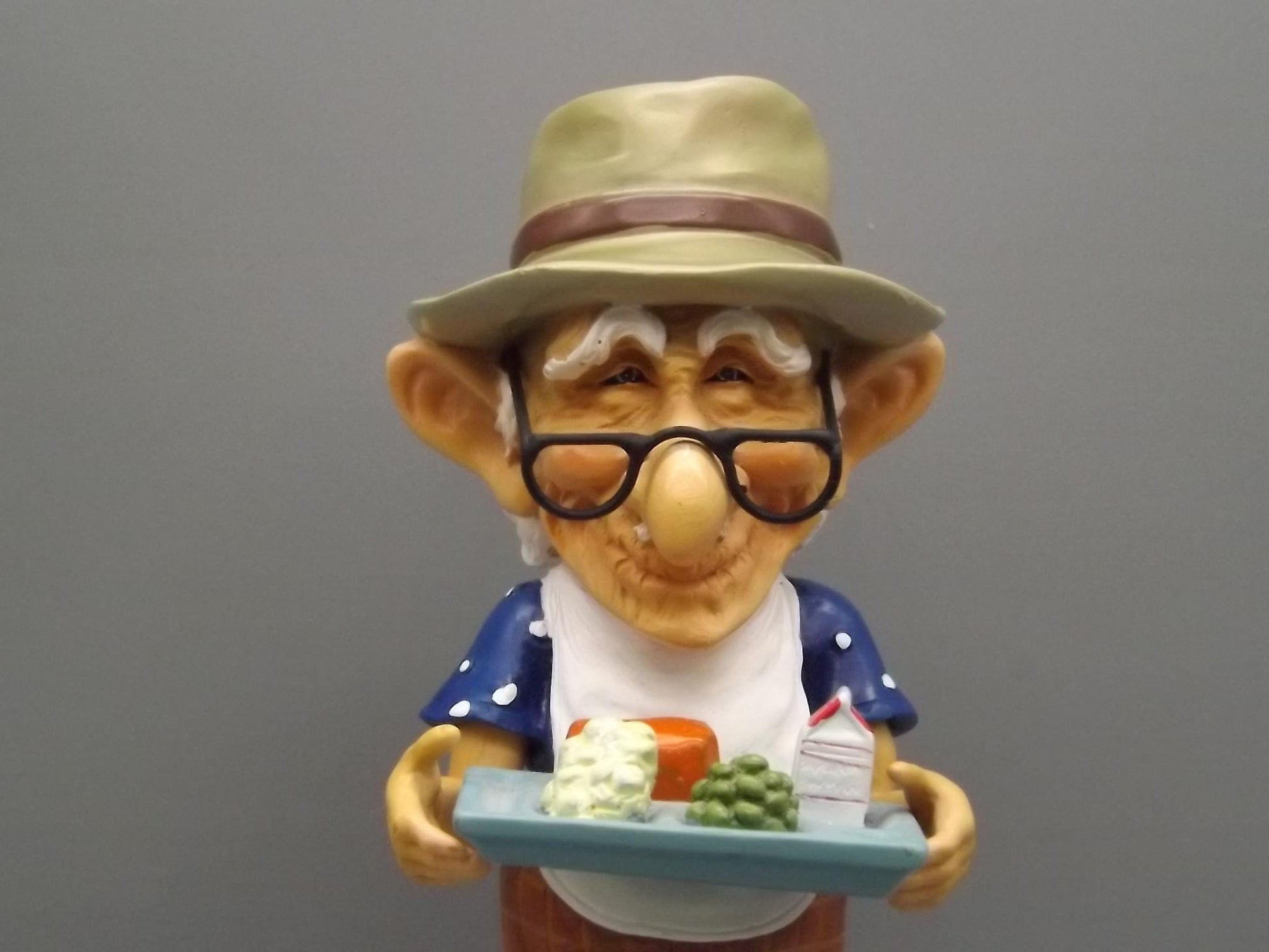 Westland Coots "Buffet" Figurine: Senior Citizen with Food Tray