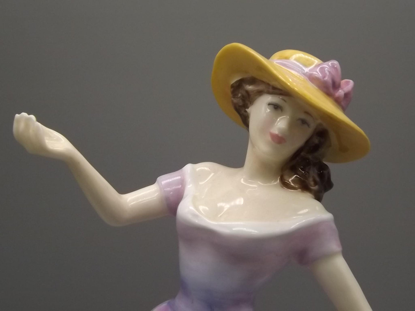 Vintage Royal Doulton Figurine "Beth" HN 4156: Signed Michael Doulton, Purple Gown