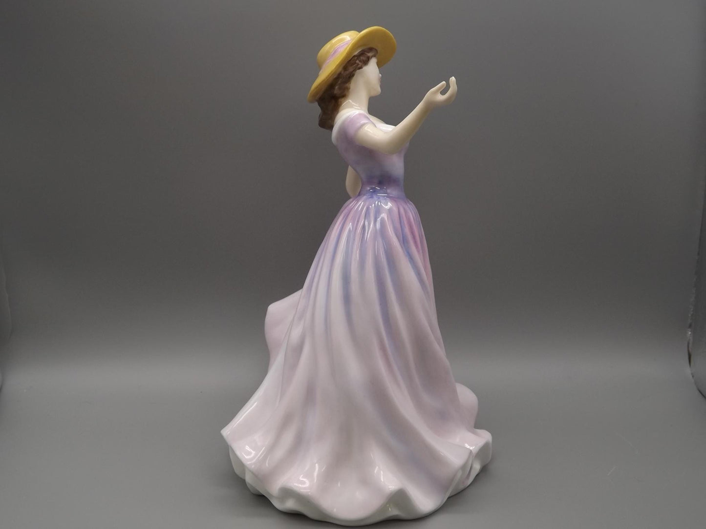 Vintage Royal Doulton Figurine "Beth" HN 4156: Signed Michael Doulton, Purple Gown
