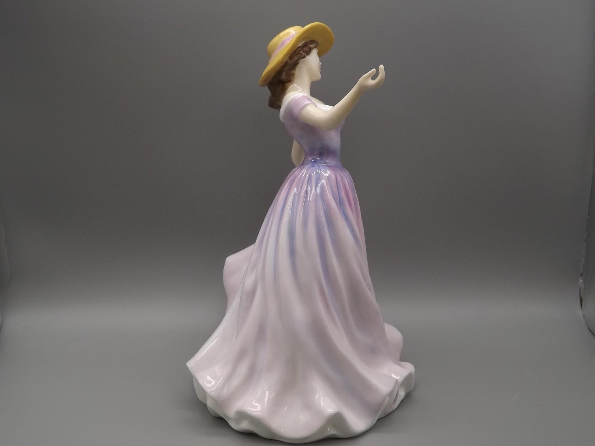 Vintage Royal Doulton Figurine "Beth" HN 4156: Signed Michael Doulton, Purple Gown