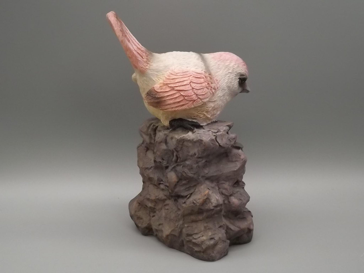 Pink Bird Figurine on Welcome Sign: Home Decor Gift