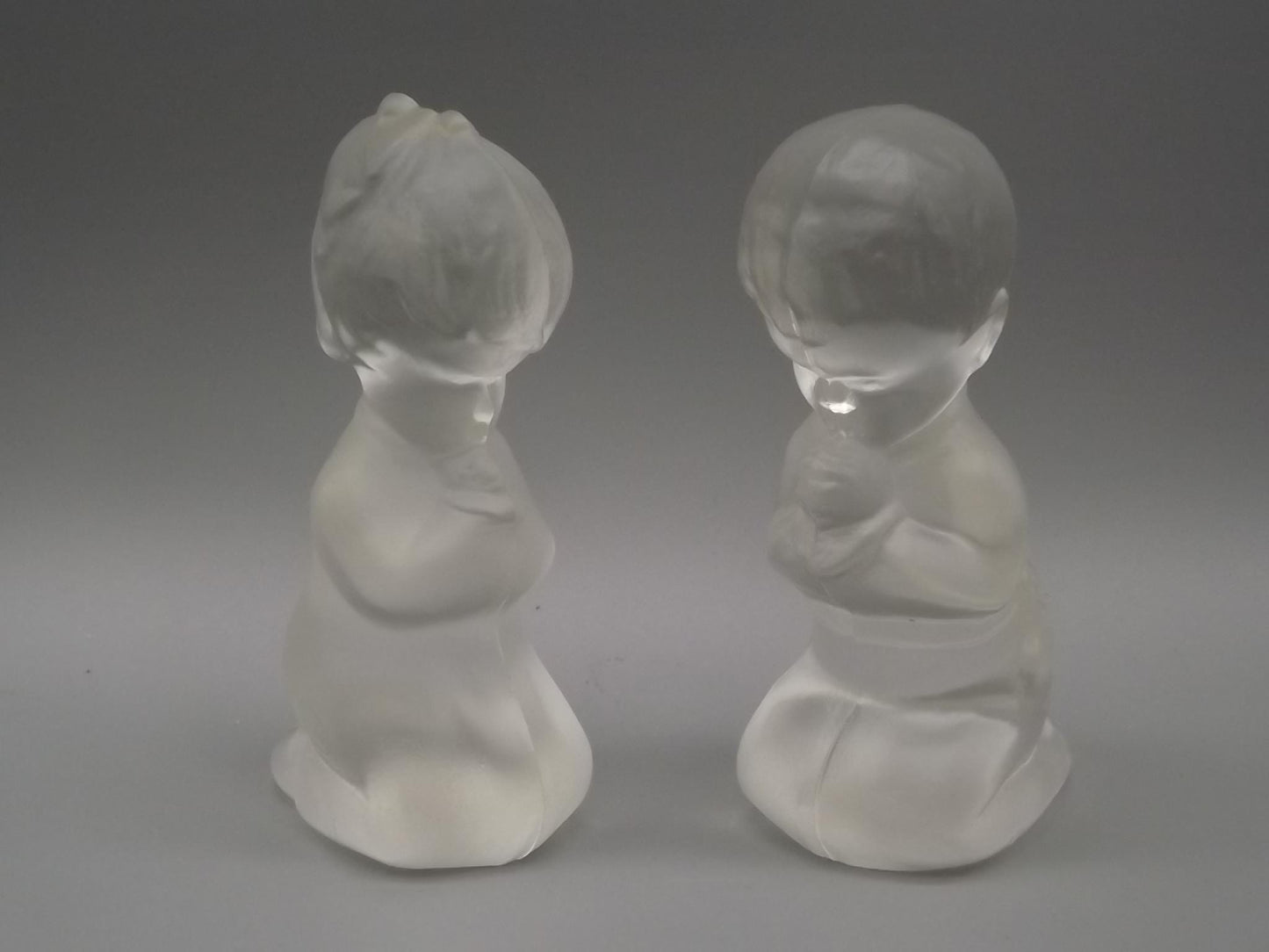 Vintage Fenton Glass Figurines: Praying Boy and Girl