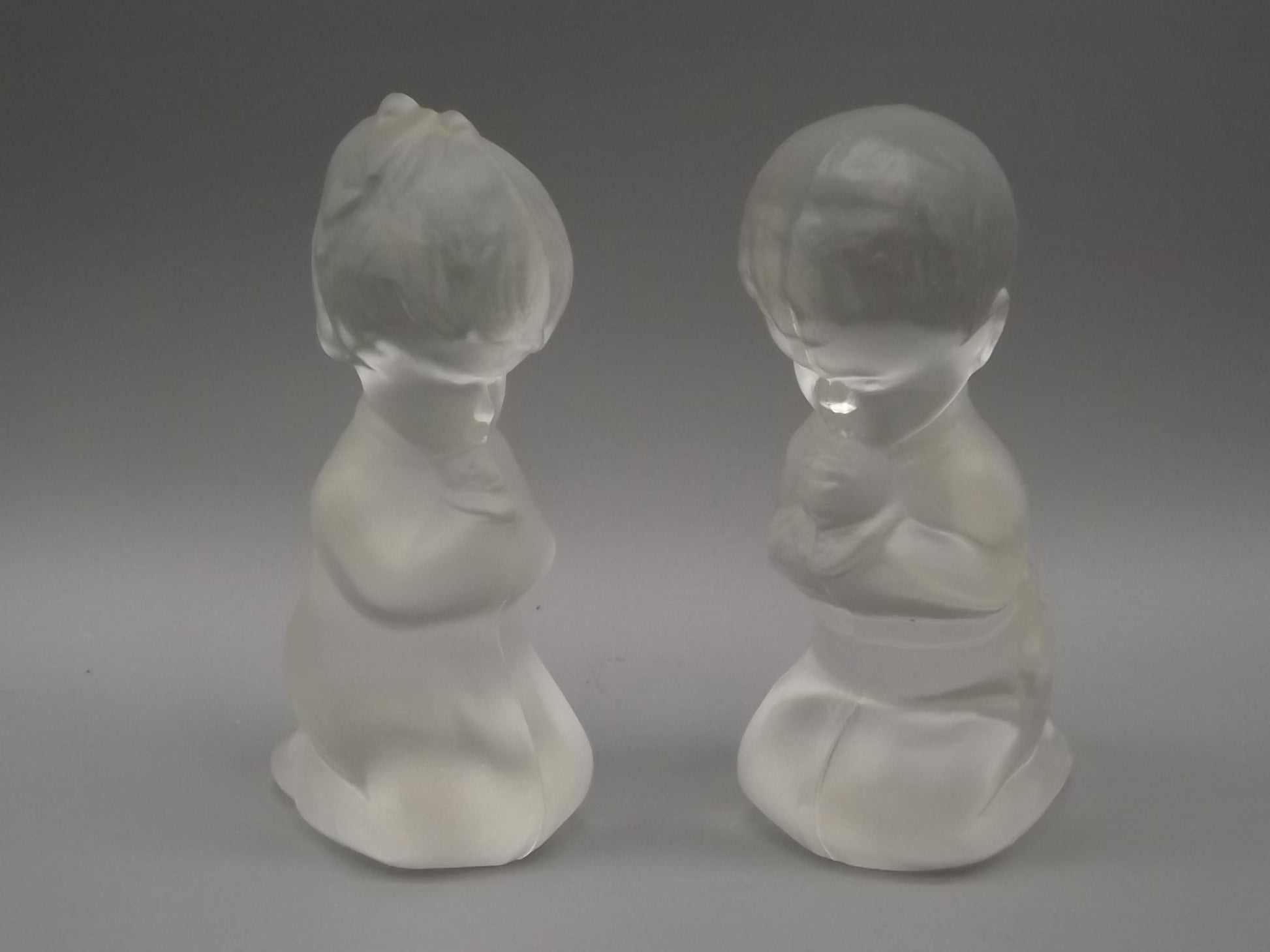 Vintage Fenton Glass Figurines: Praying Boy and Girl