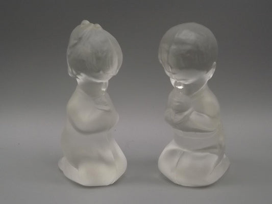 Vintage Fenton Glass Figurines: Praying Boy and Girl
