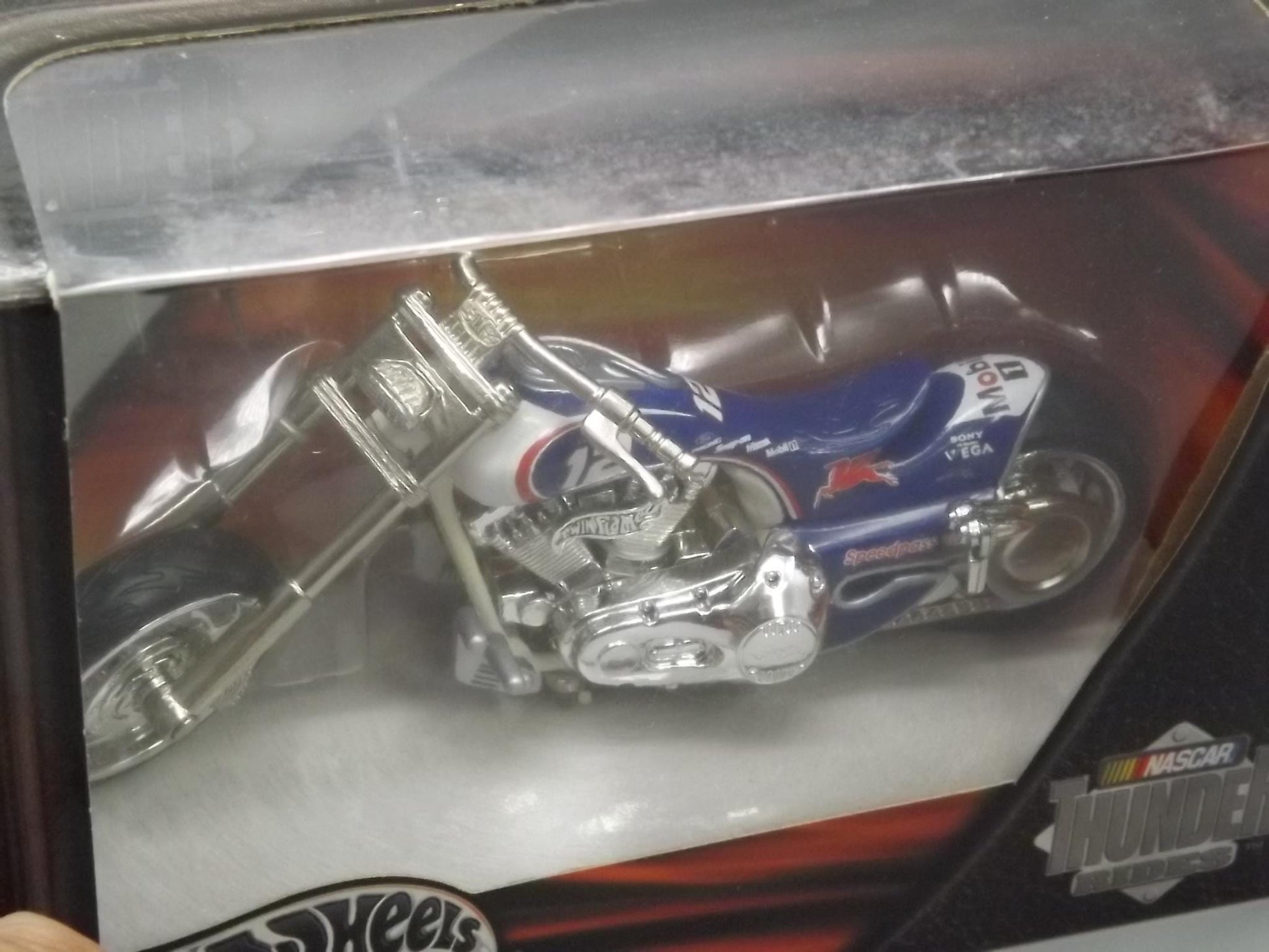 Vintage 2002 Hot Wheels Mobil 1 Motorcycle Model: Unopened Box