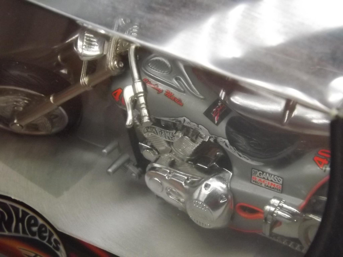 Vintage 2002 Hot Wheels Sterling Martin Motorcycle - Valvoline #40, New in Box