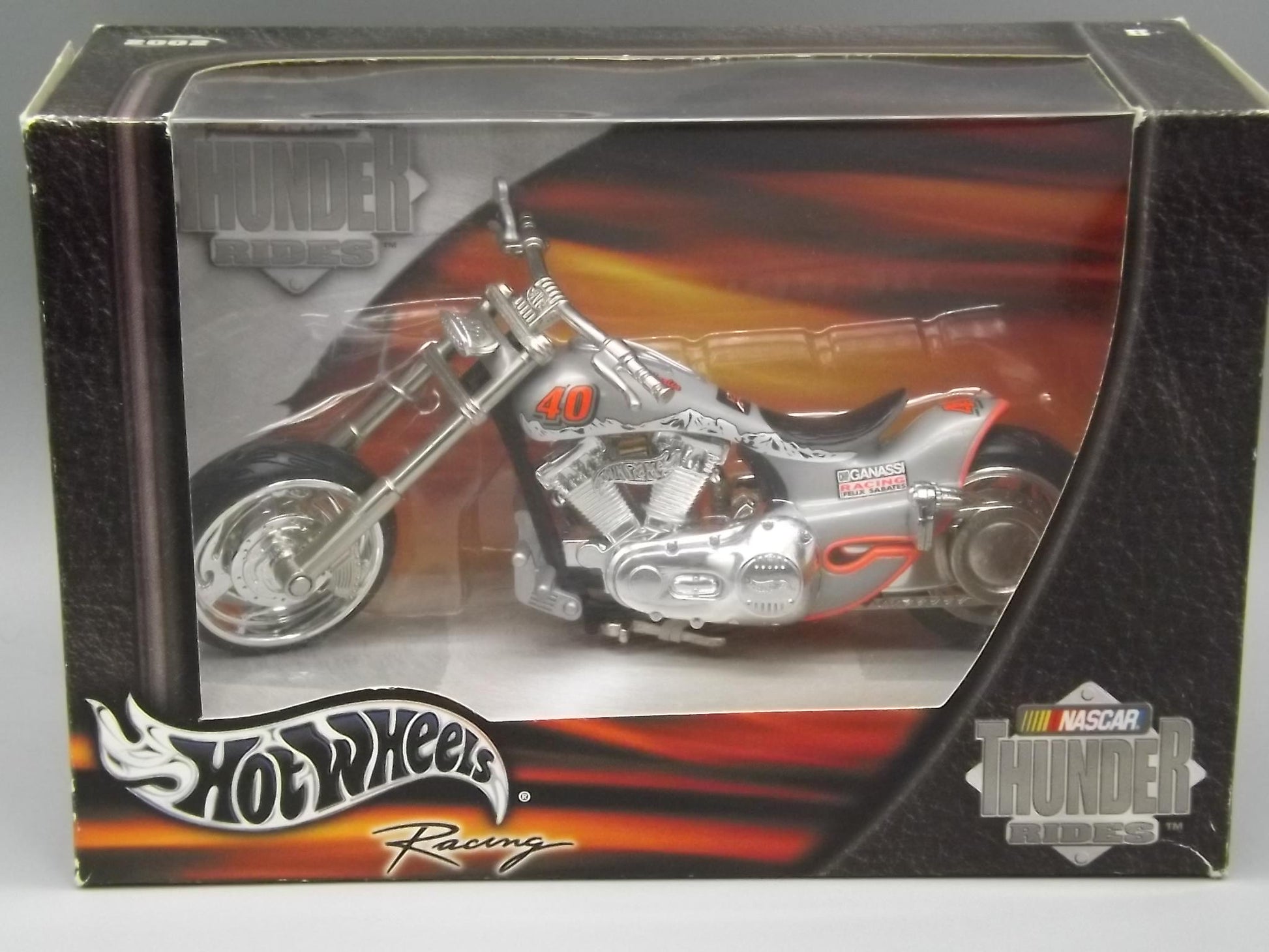 Vintage 2002 Hot Wheels Sterling Martin Motorcycle - Valvoline #40, New in Box