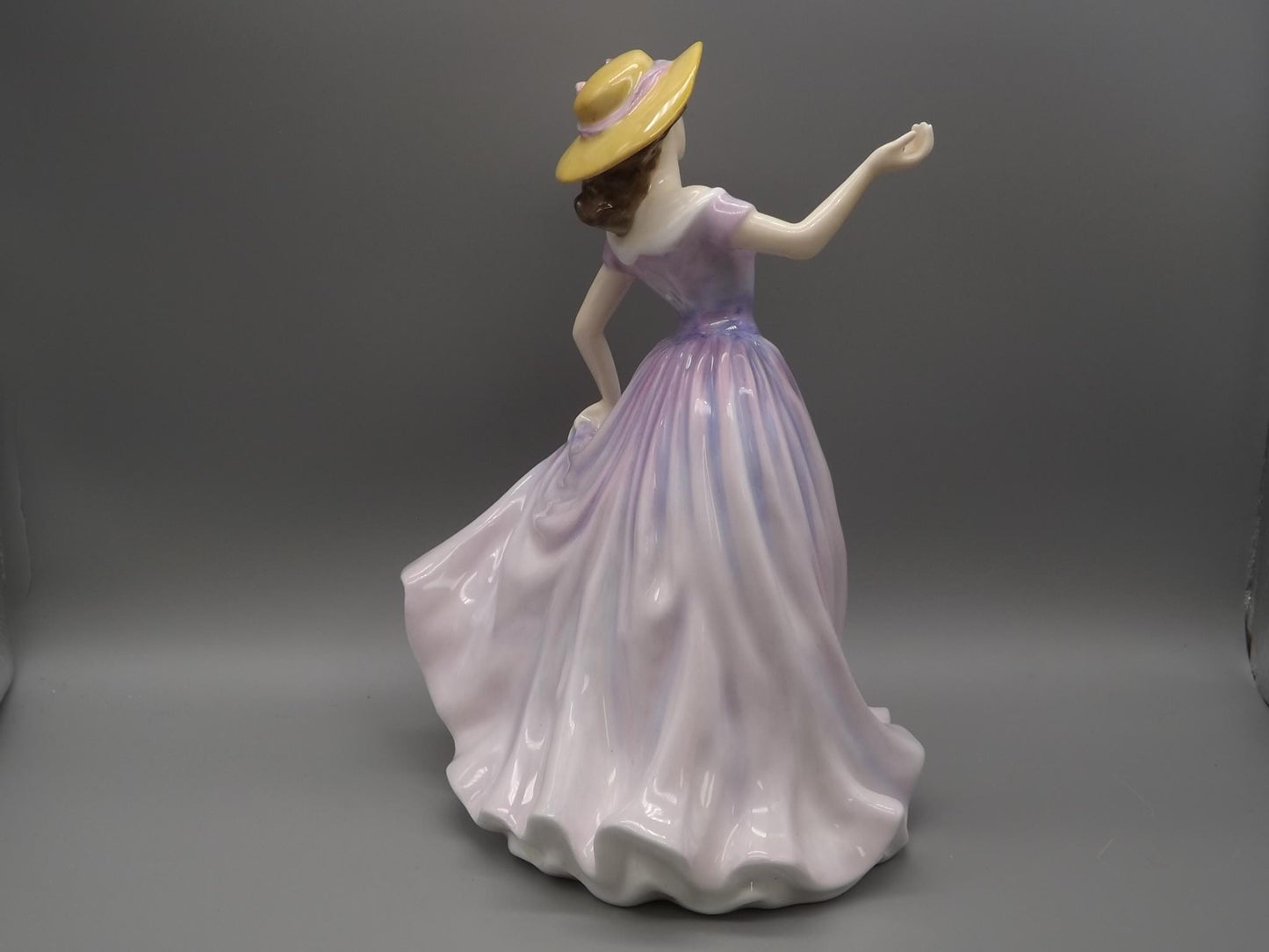 Vintage Royal Doulton Figurine "Beth" HN 4156: Signed Michael Doulton, Purple Gown