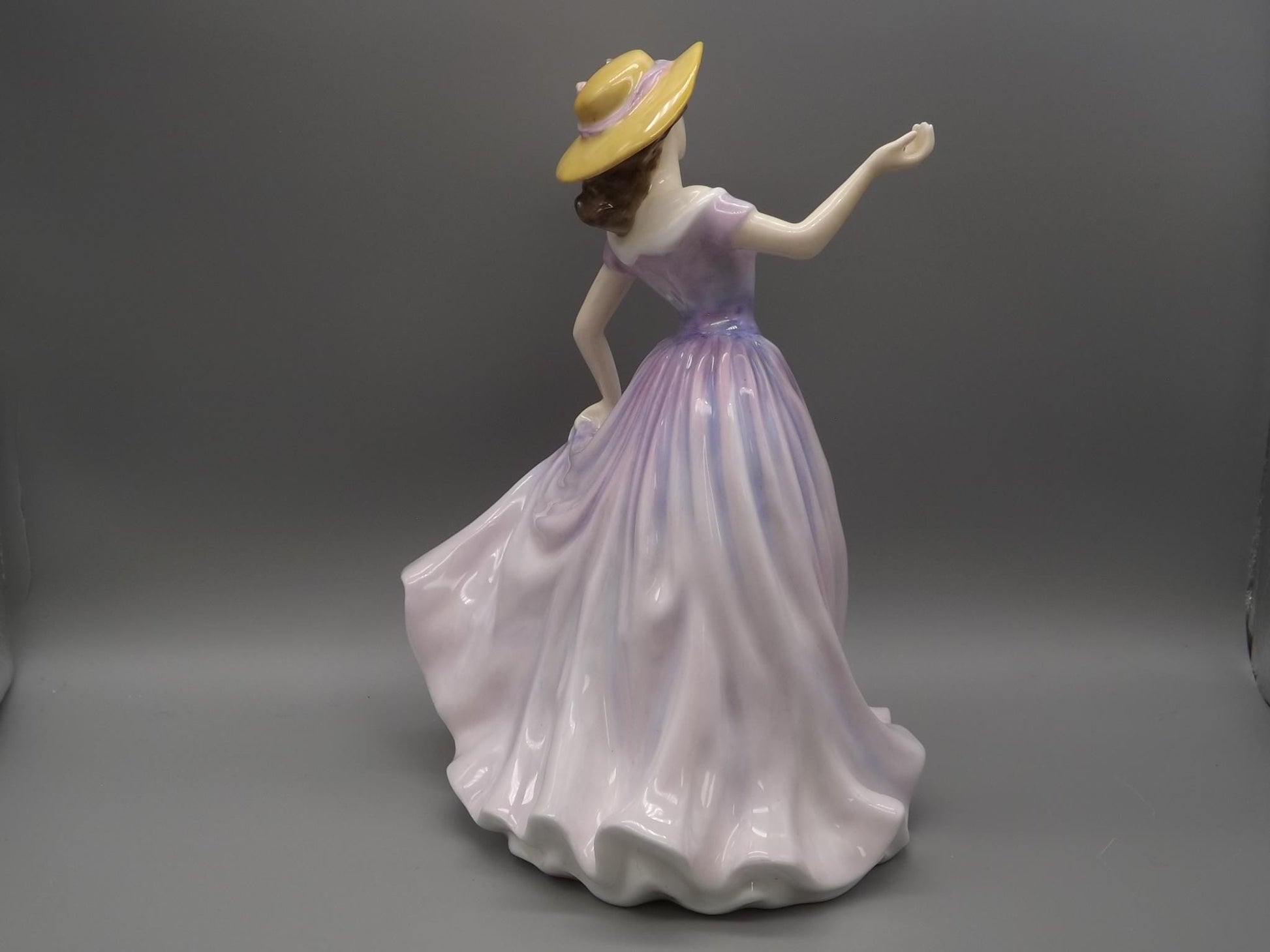 Vintage Royal Doulton Figurine "Beth" HN 4156: Signed Michael Doulton, Purple Gown