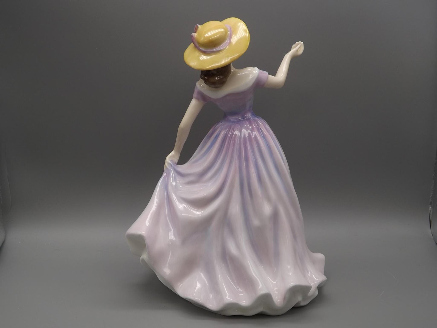Vintage Royal Doulton Figurine "Beth" HN 4156: Signed Michael Doulton, Purple Gown