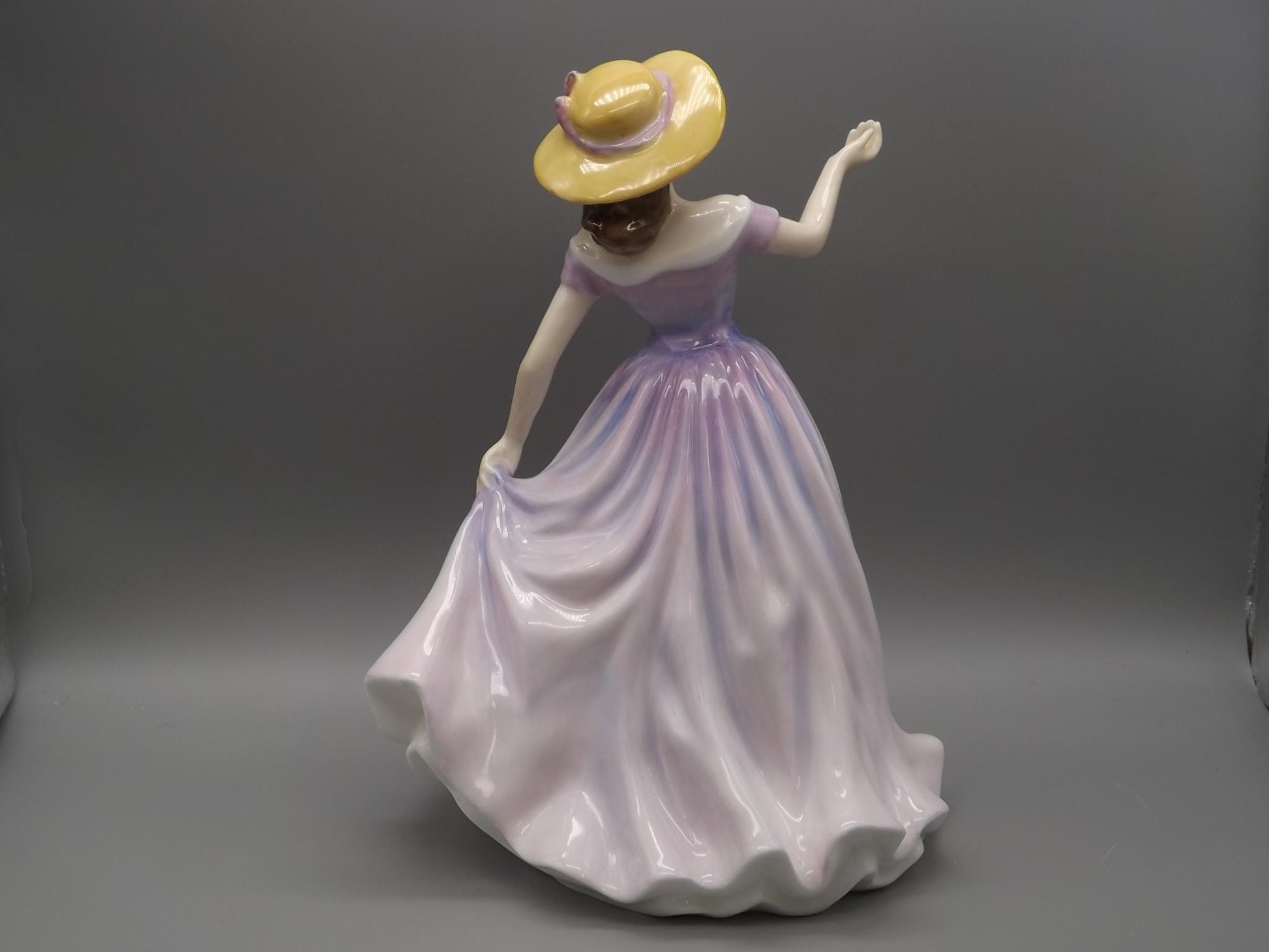 Vintage Royal Doulton Figurine "Beth" HN 4156: Signed Michael Doulton, Purple Gown