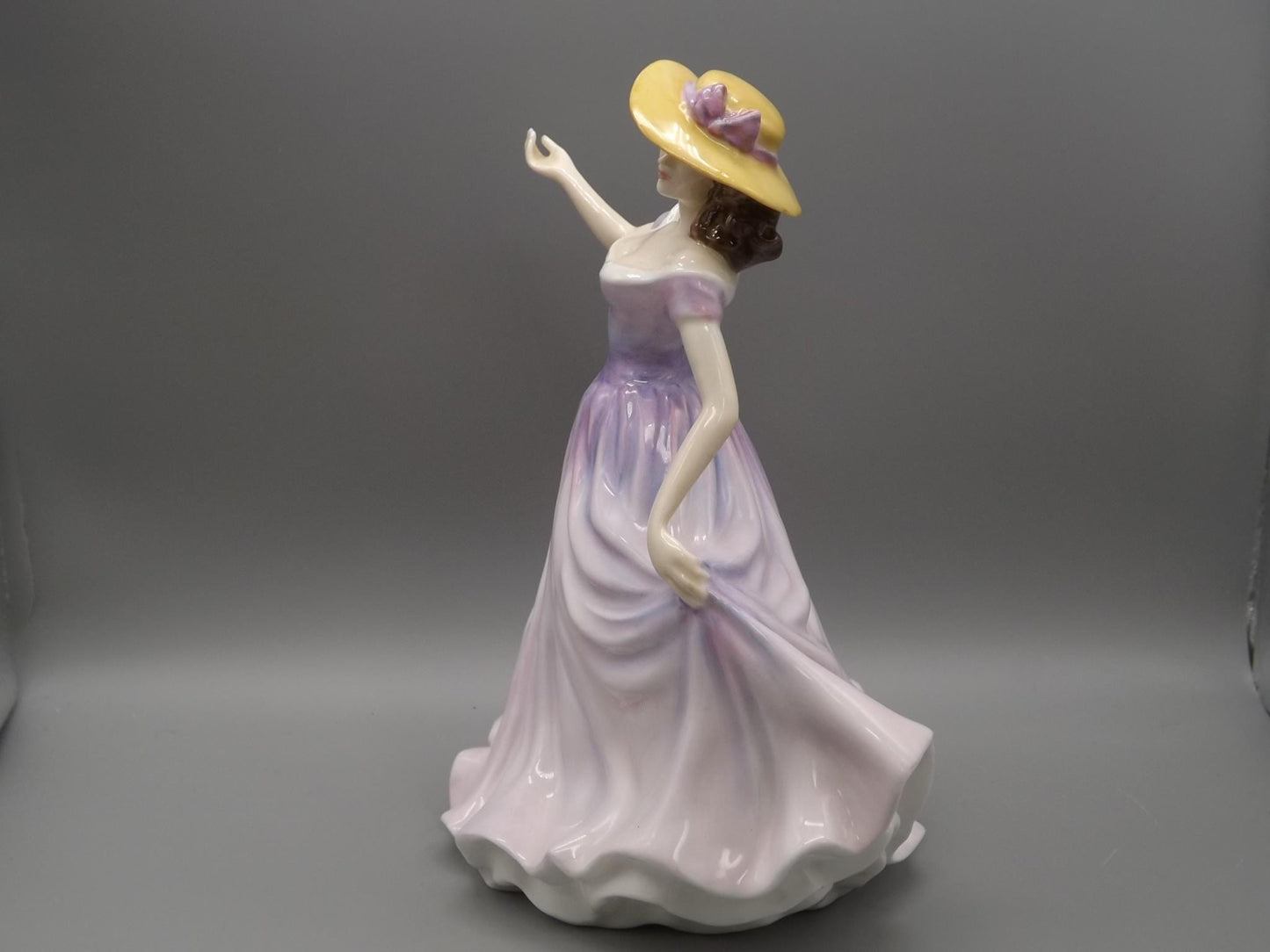 Vintage Royal Doulton Figurine "Beth" HN 4156: Signed Michael Doulton, Purple Gown