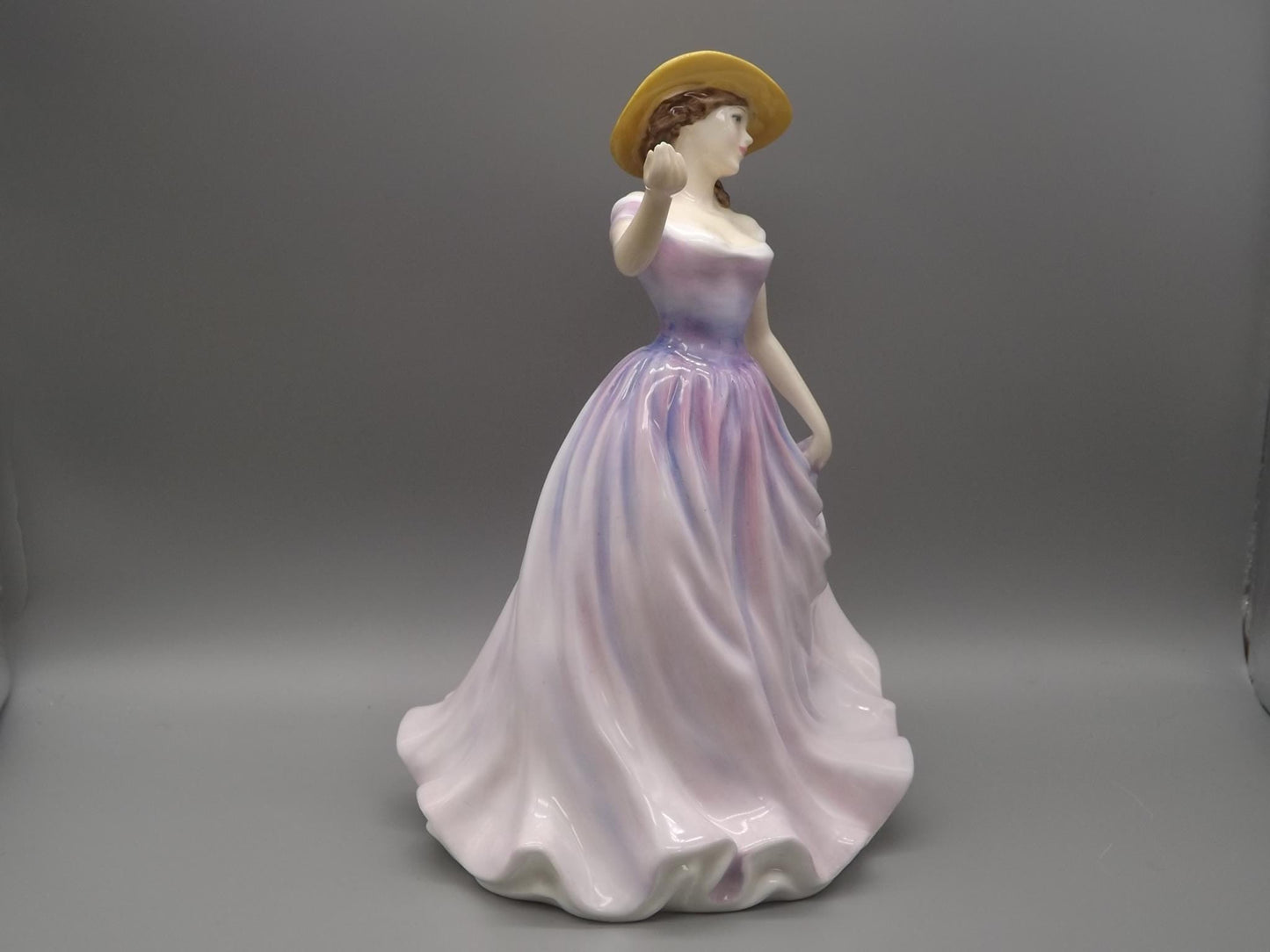 Vintage Royal Doulton Figurine "Beth" HN 4156: Signed Michael Doulton, Purple Gown