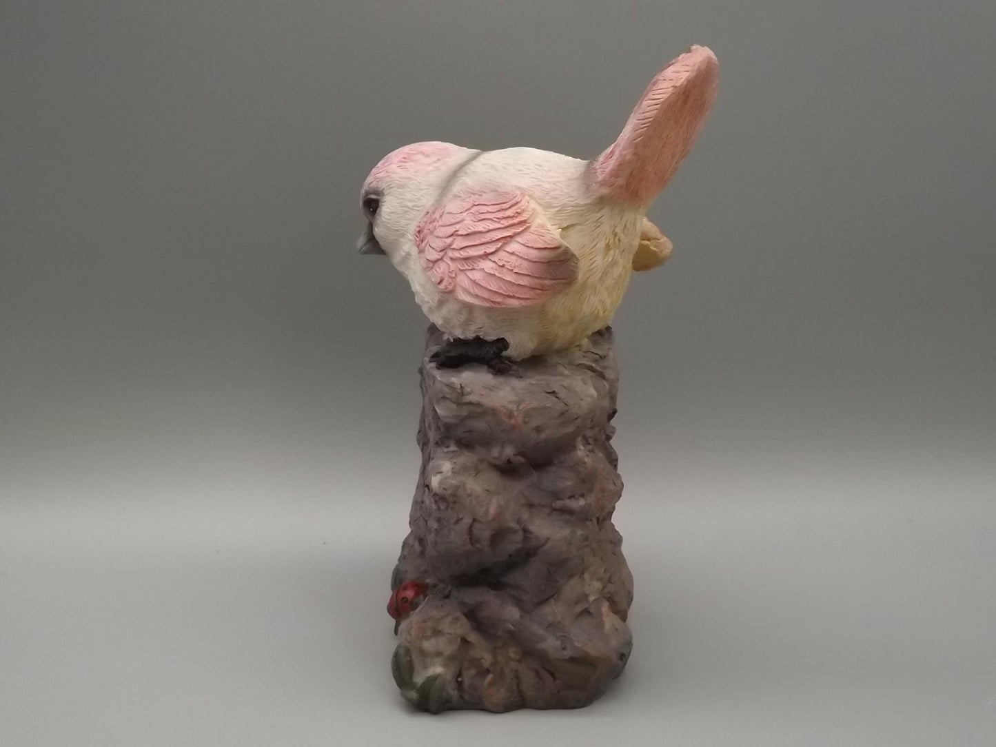 Pink Bird Figurine on Welcome Sign: Home Decor Gift