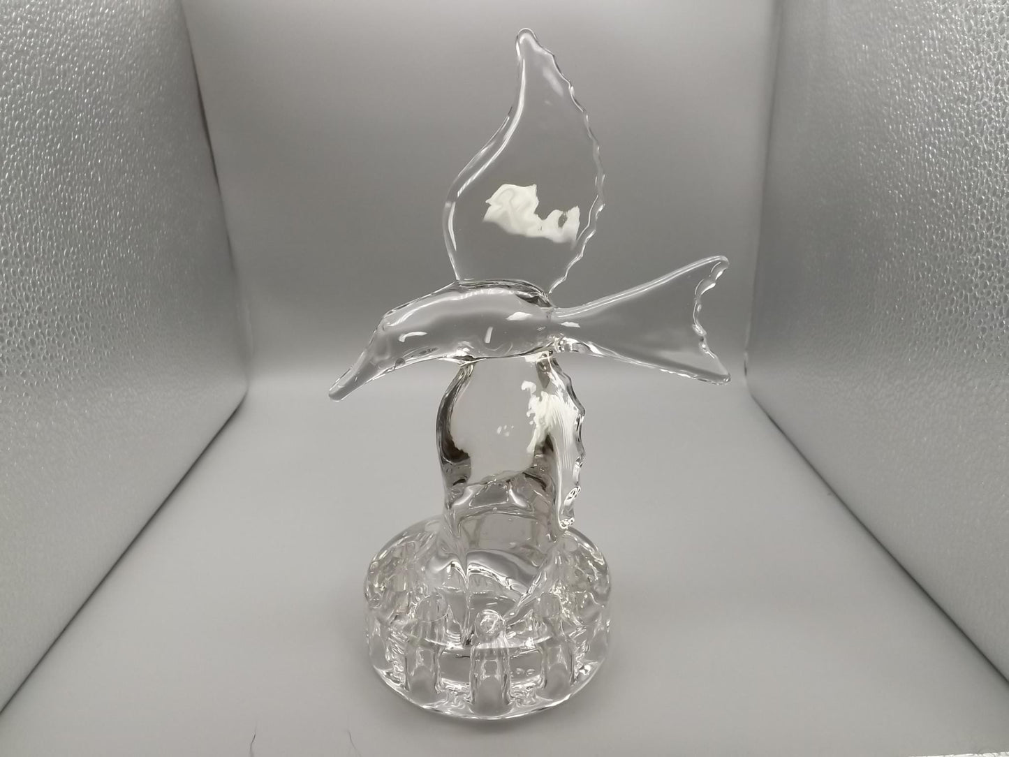 Vintage Cambridge Glass Bird Flower Frog: 1940s Floral Centerpiece