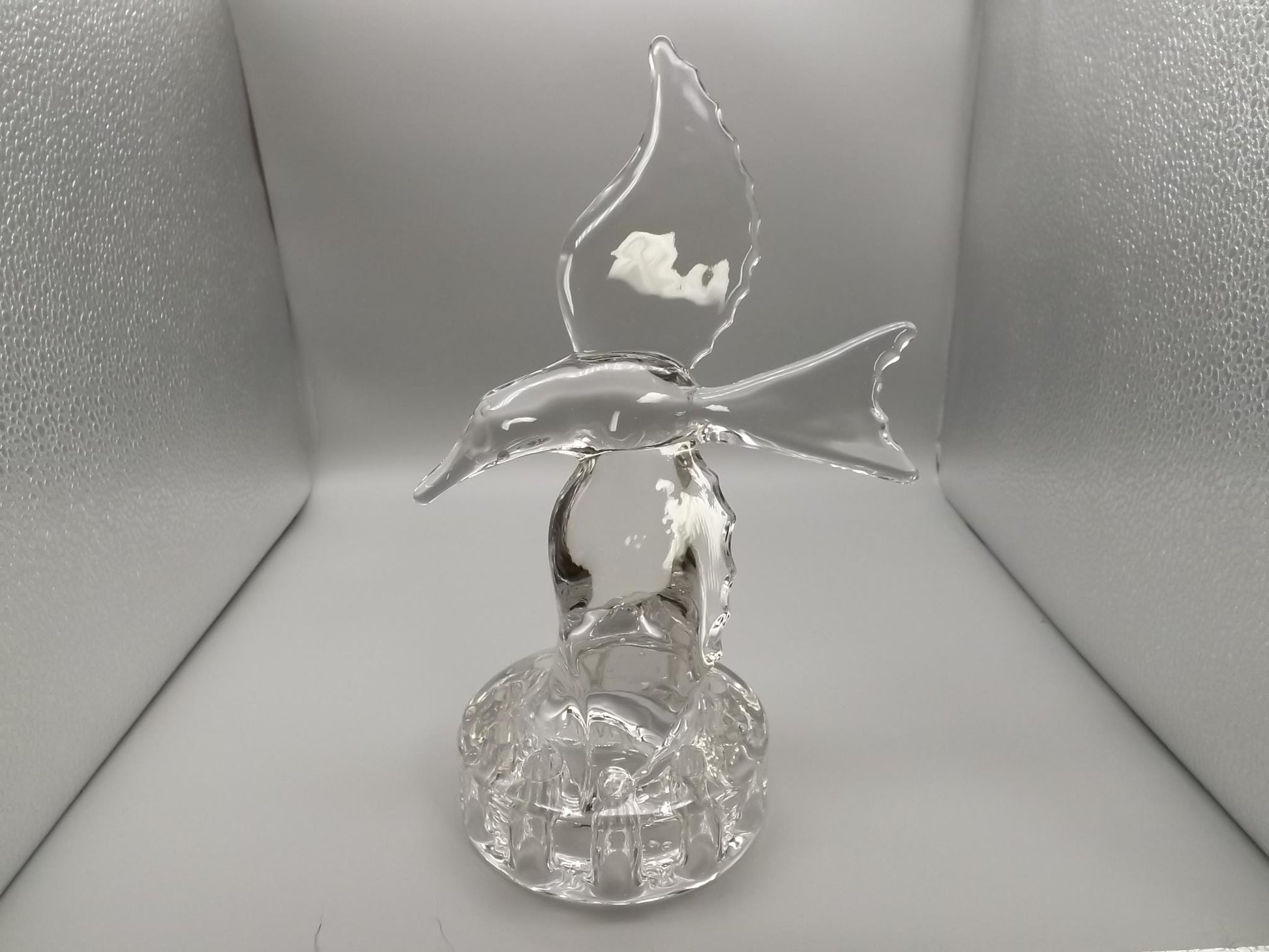 Vintage Cambridge Glass Bird Flower Frog: 1940s Floral Centerpiece