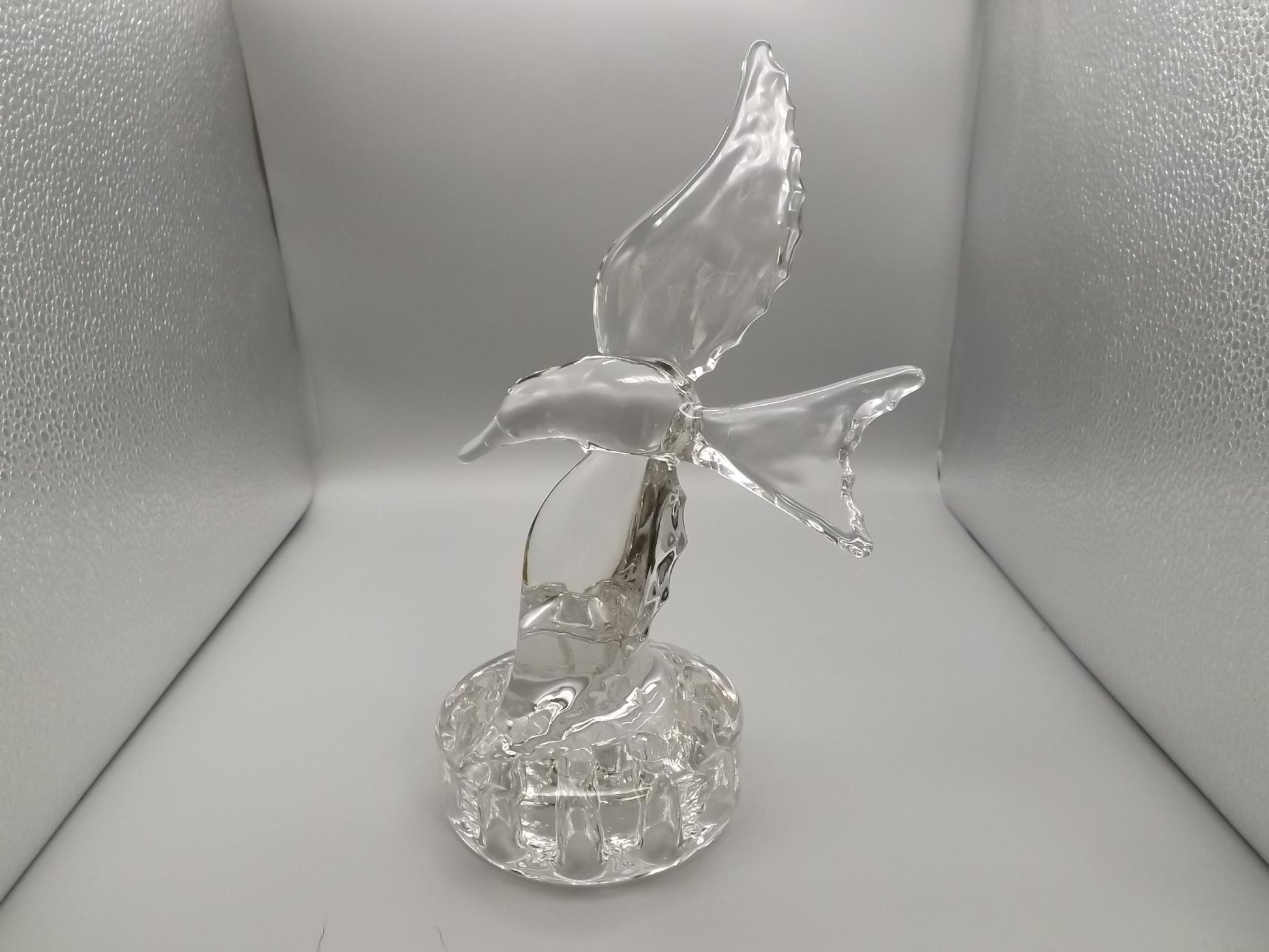 Vintage Cambridge Glass Bird Flower Frog: 1940s Floral Centerpiece