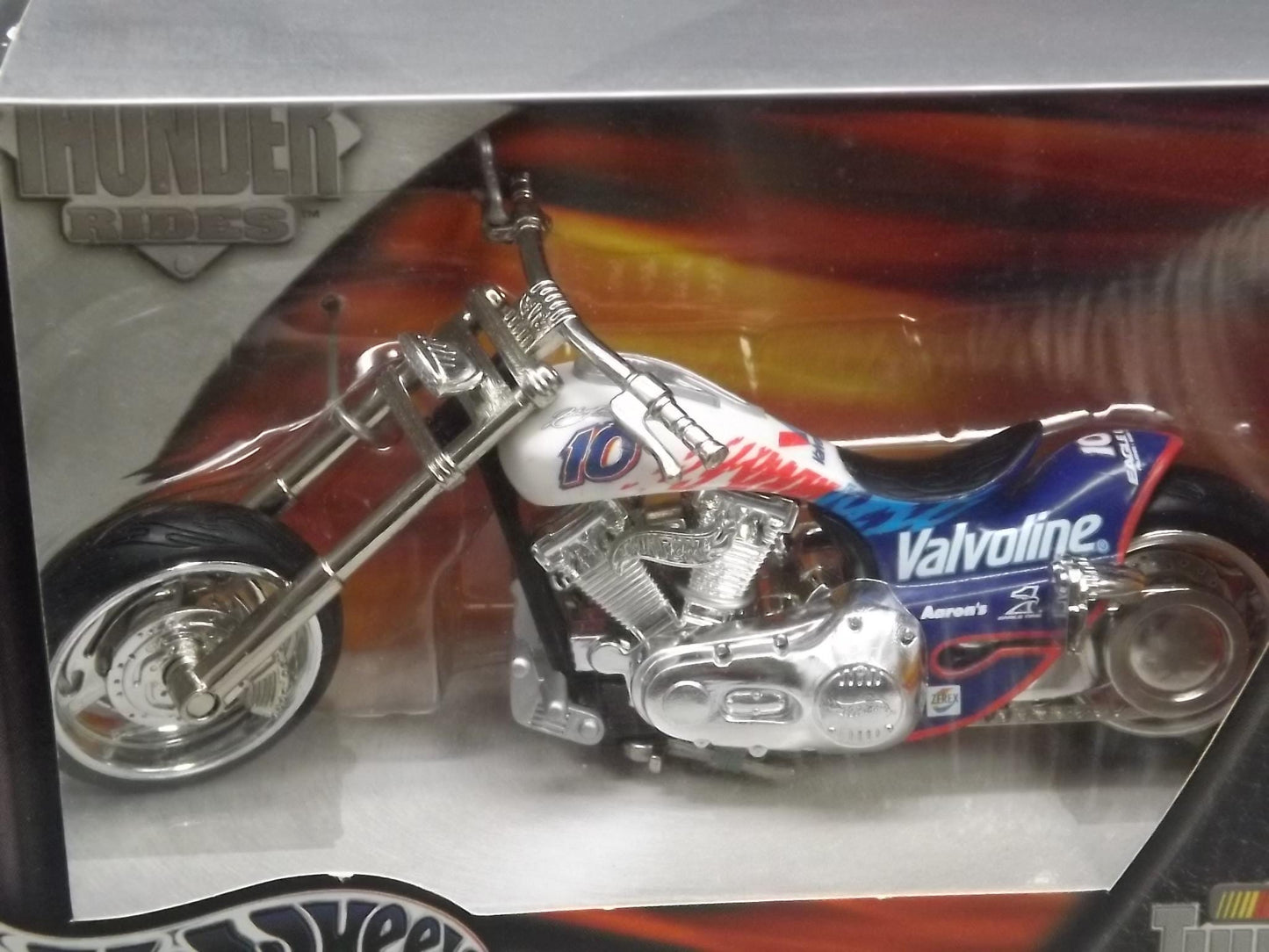 Vintage 2002 Hot Wheels Valvoline Motorcycle - Thunder Rides #10, Unopened Box