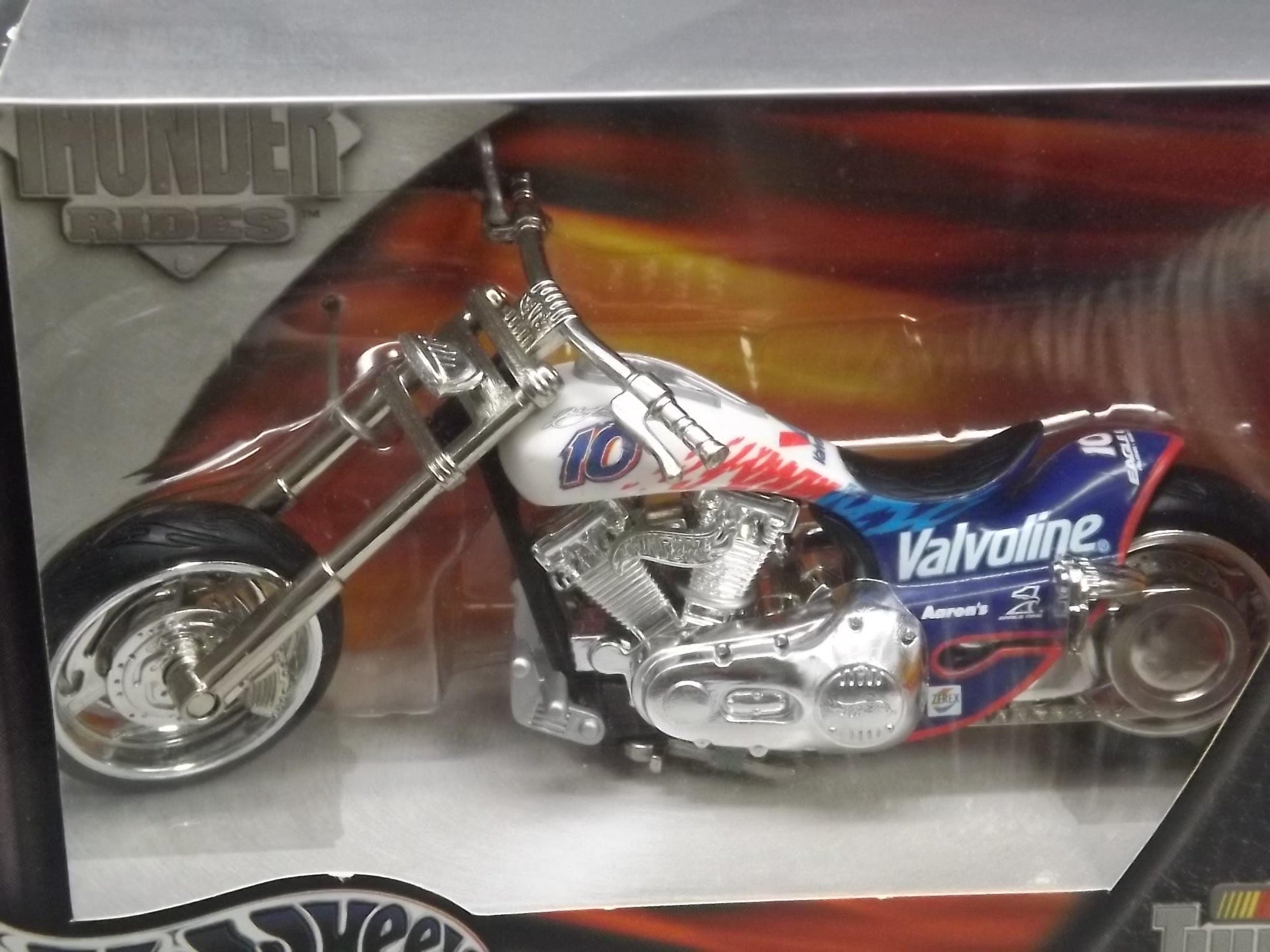 Vintage 2002 Hot Wheels Valvoline Motorcycle - Thunder Rides #10, Unopened Box