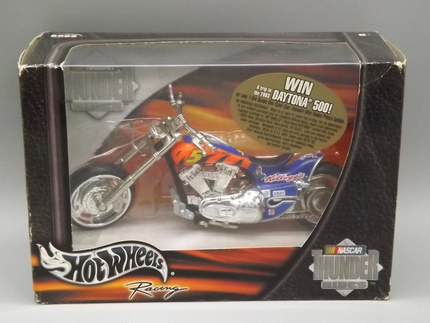 Vintage 2002 Hot Wheels Valvoline Motorcycle Model: Unopened Box