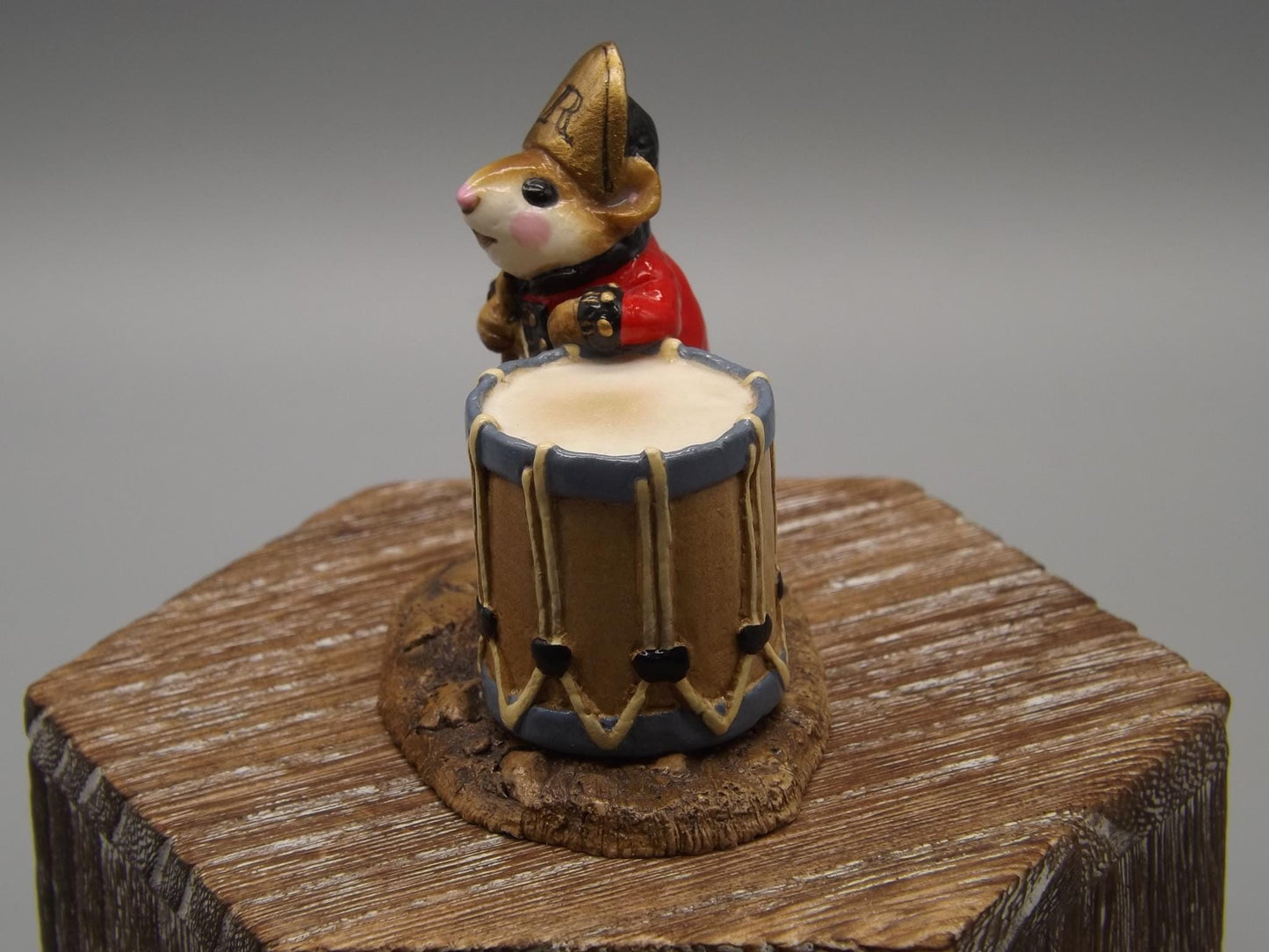 Vintage Wee Forest Folk Mouse Figurine: "Red Coat Mouse" 1981 MM-11