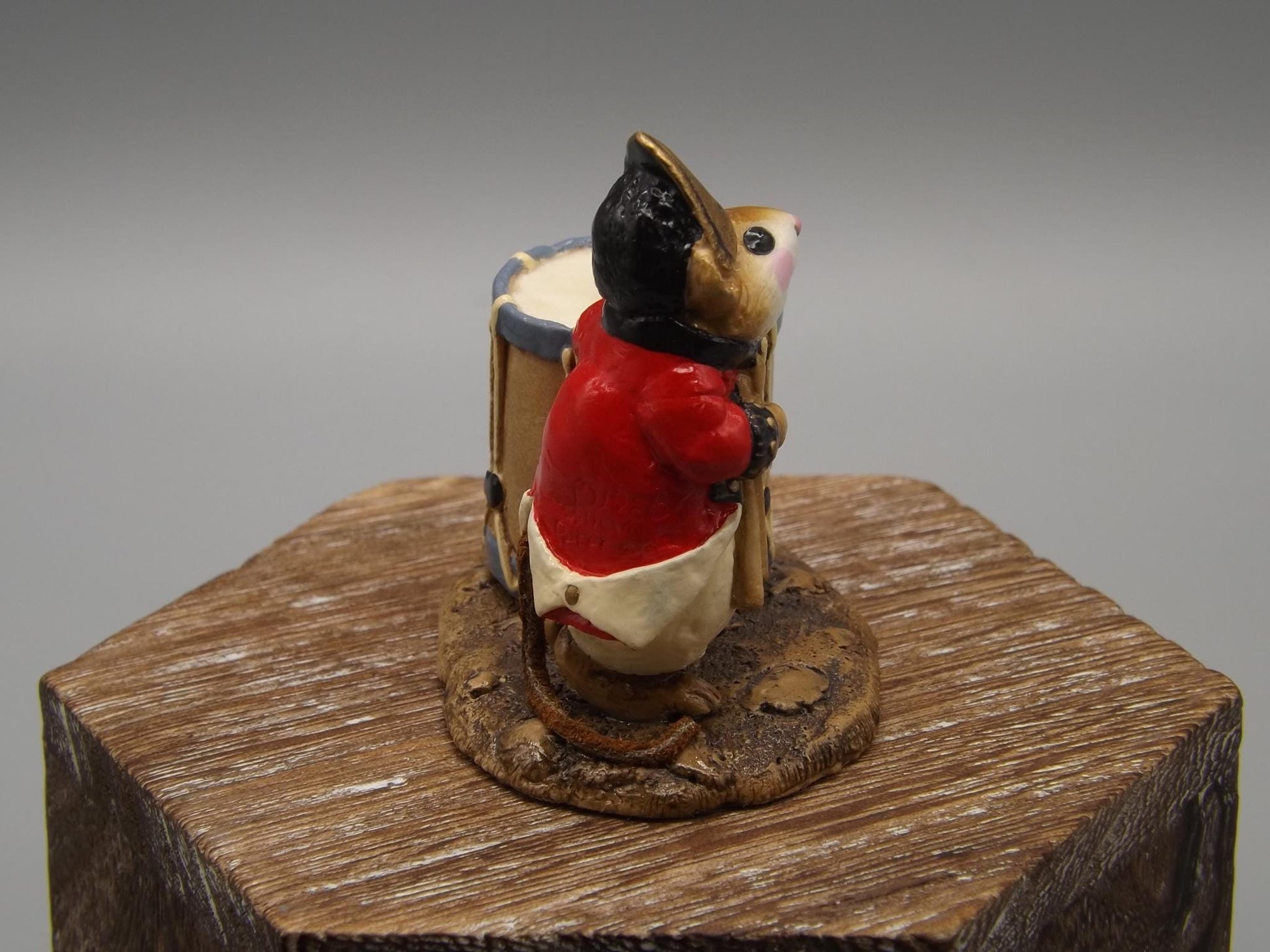 Vintage Wee Forest Folk Mouse Figurine: "Red Coat Mouse" 1981 MM-11