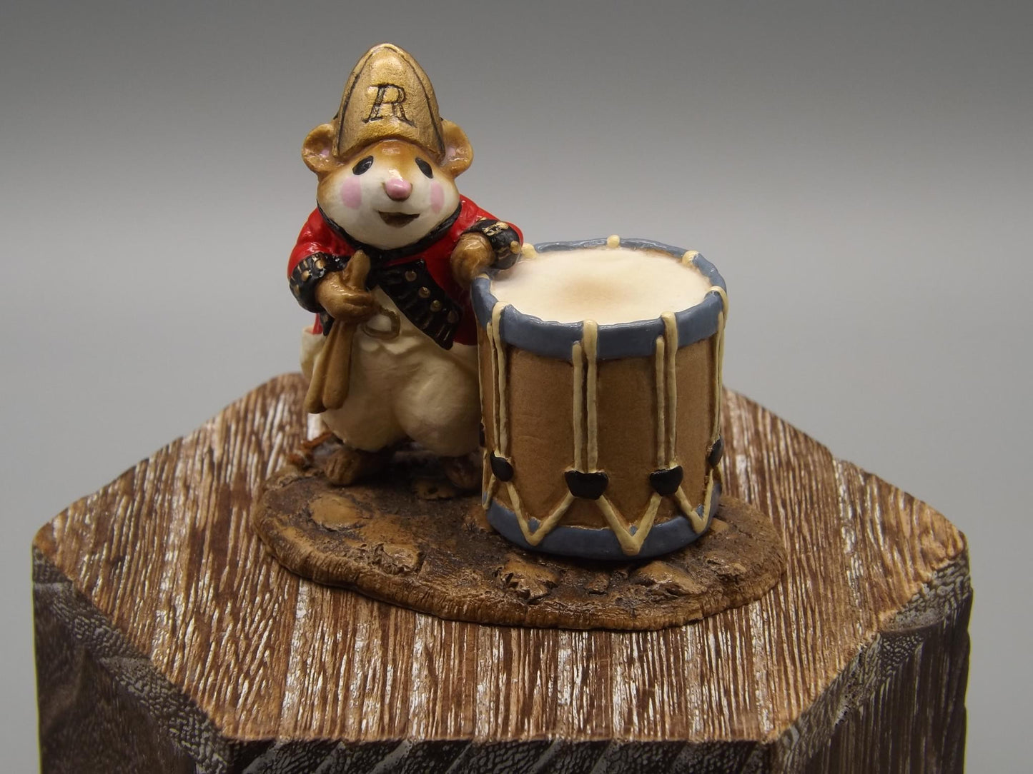 Vintage Wee Forest Folk Mouse Figurine: "Red Coat Mouse" 1981 MM-11