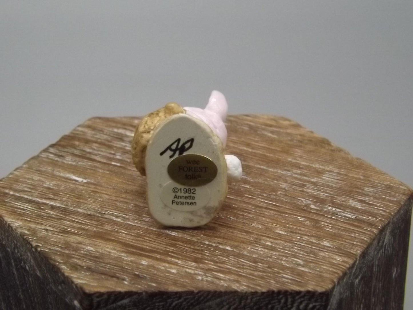 Vintage Wee Forest Folk Mouse: Easter Bunny Costume, Hand Painted Miniature