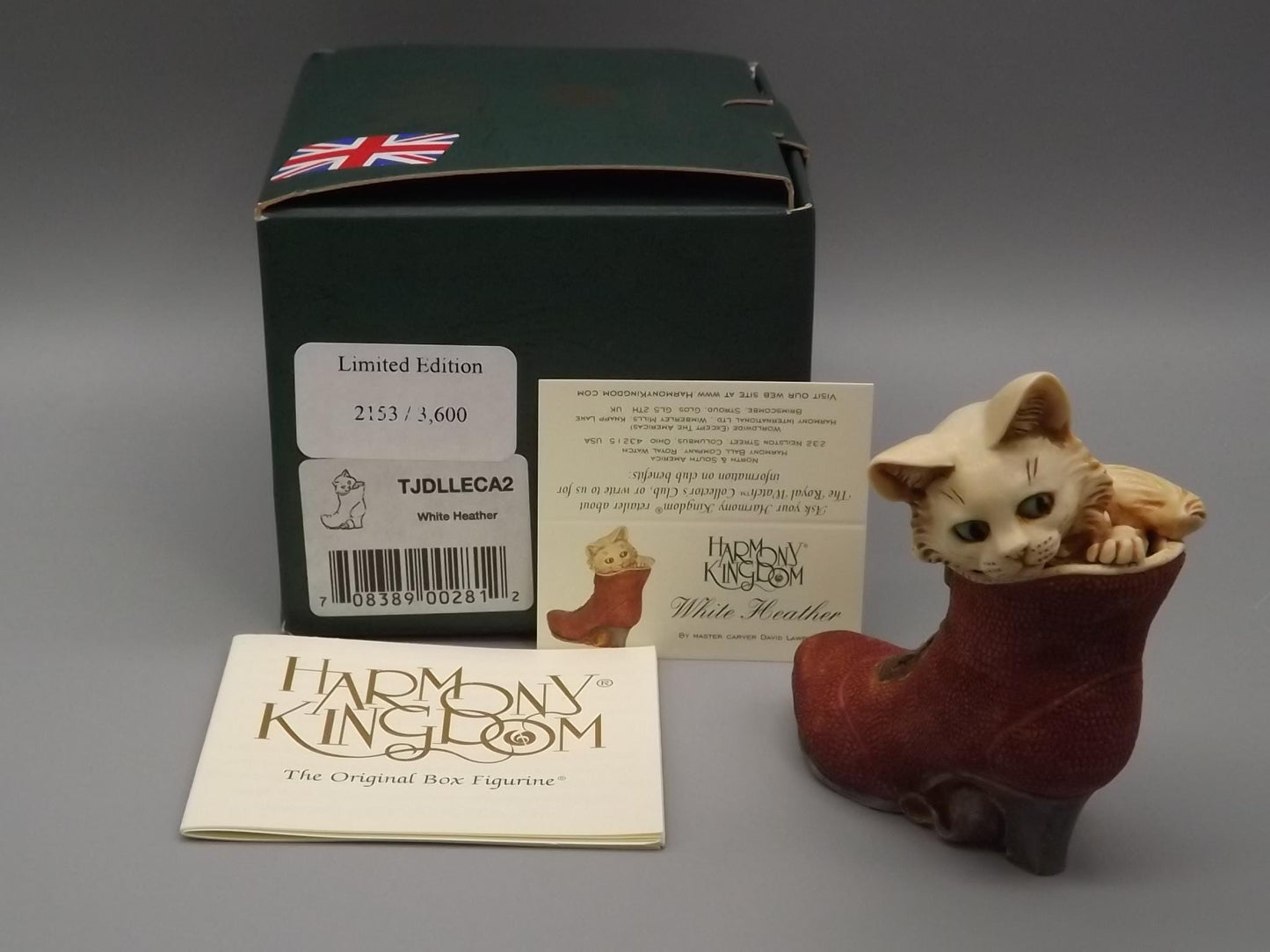Vintage Harmony Kingdom White Heather Jest Figurine: Limited Edition Boxed Collectible
