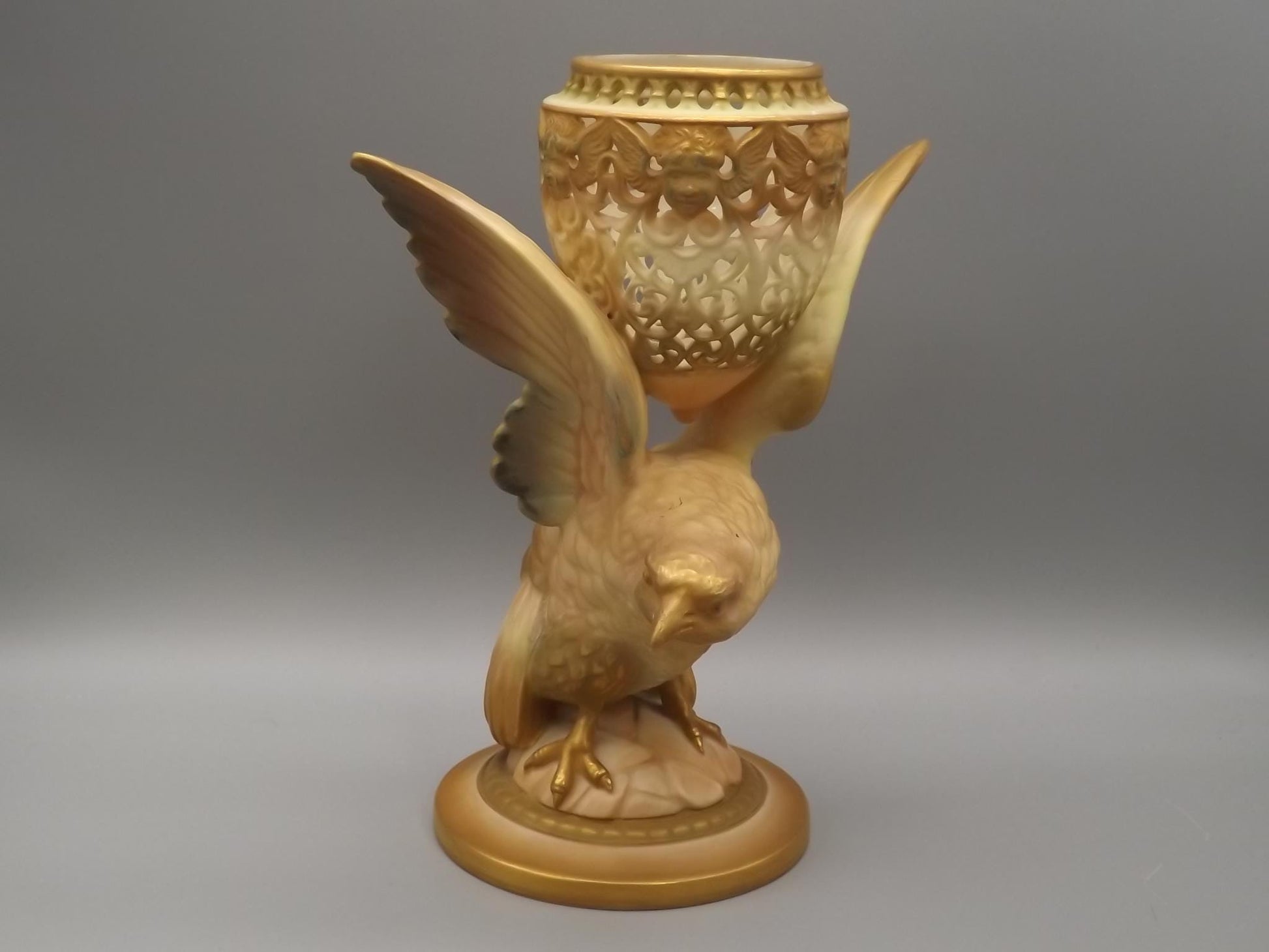 Vintage 1923 Royal Worcester Eagle Figurine: G11 Potpourri, No Lid