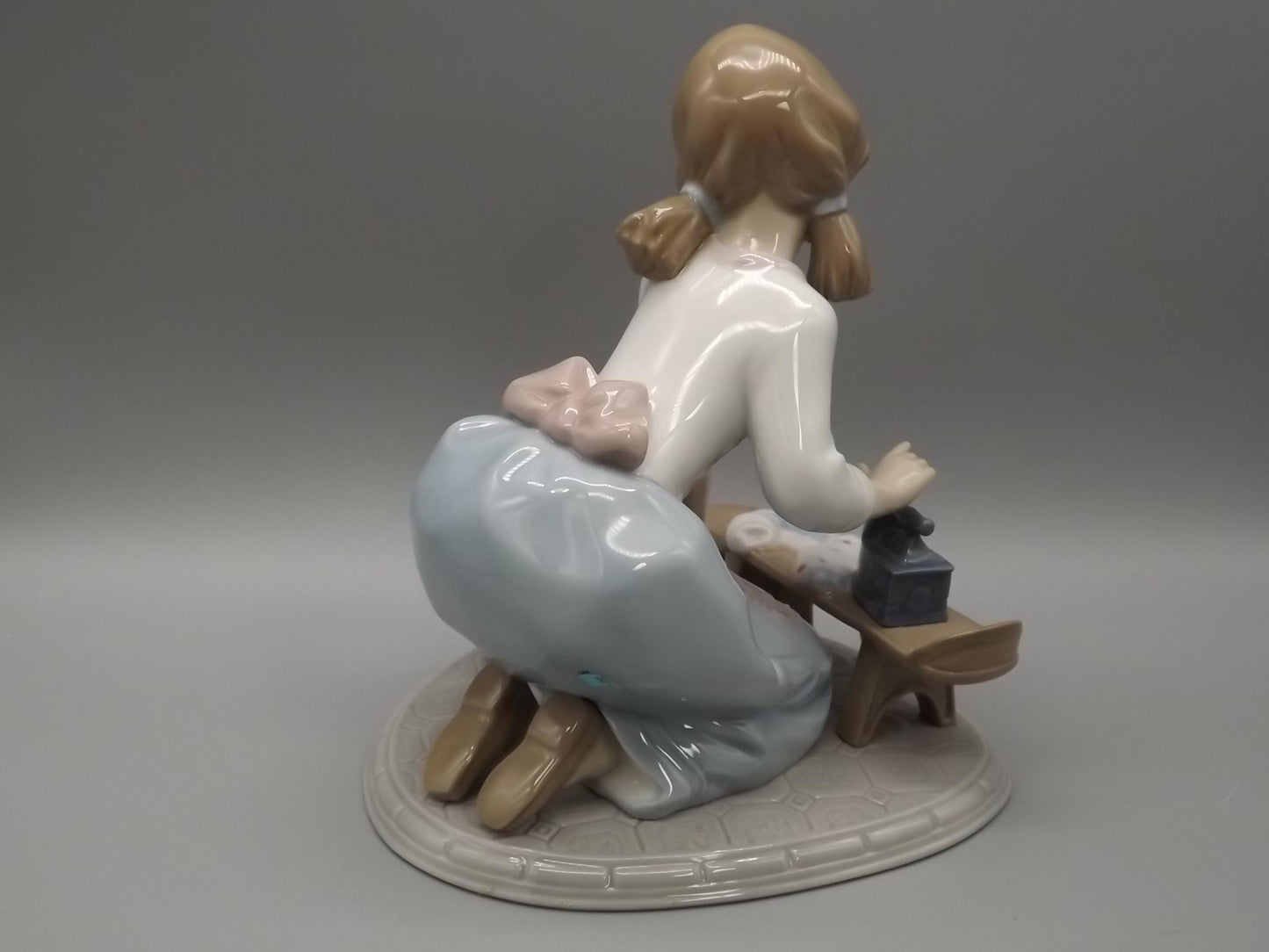 Vintage Lladro "My Chores" Figurine #5782 - Girl Ironing Doll Clothes, Original Box