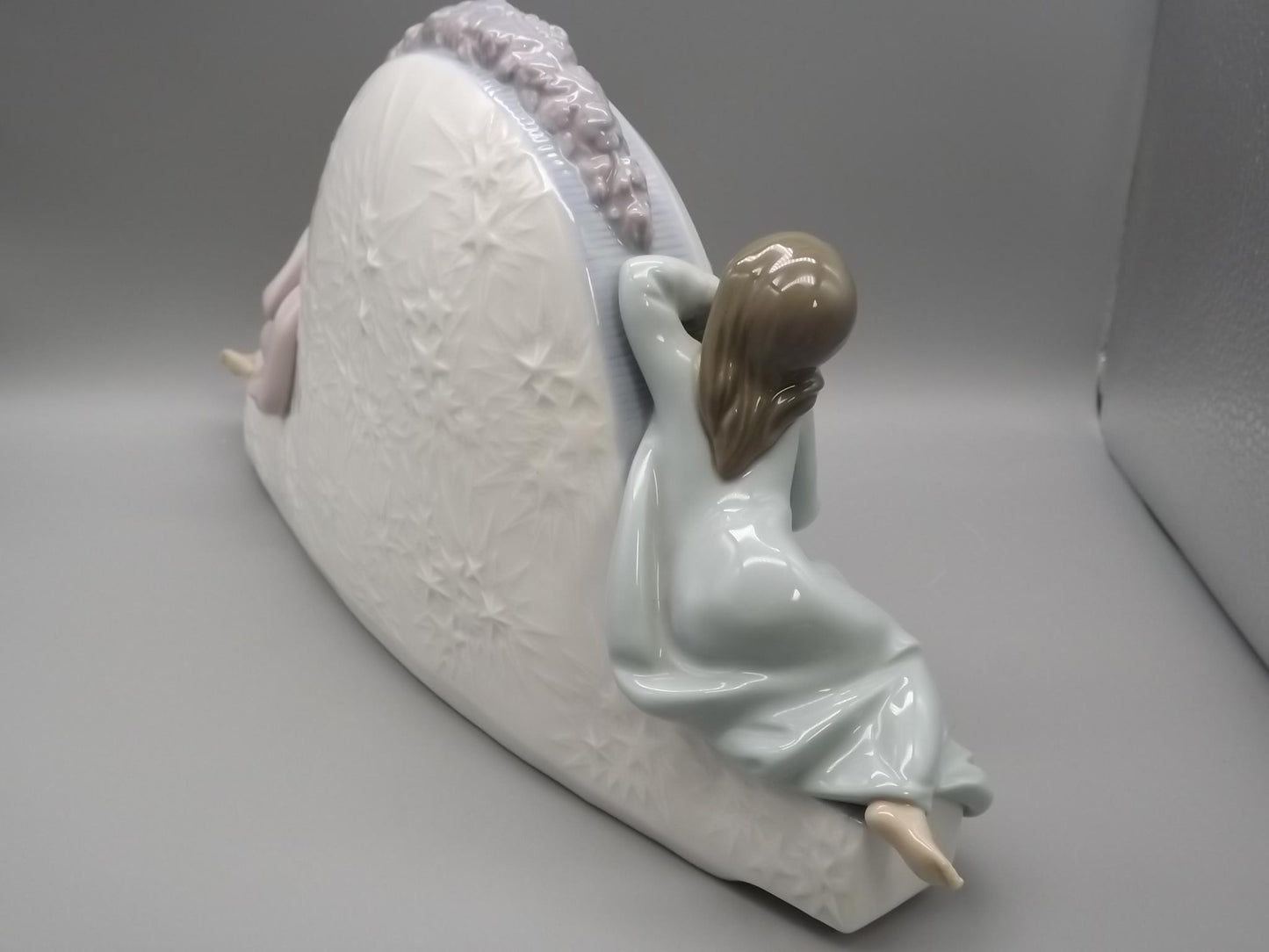 Vintage Lladro Two Sisters Clock #5776 (1991) with Original Box