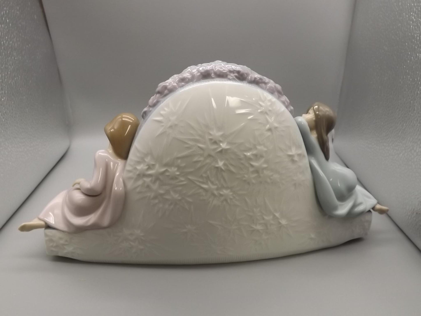 Vintage Lladro Two Sisters Clock #5776 (1991) with Original Box