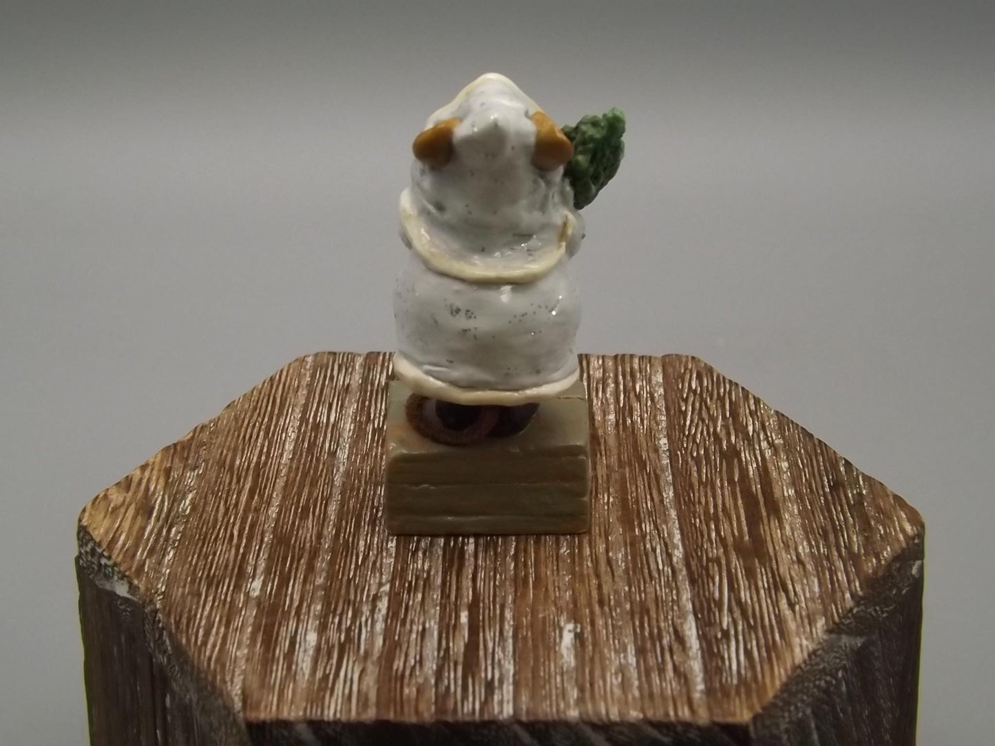 Vintage Wee Forest Folk Father Chris-Mouse Figurine: 1989 Hand-Painted Christmas Mouse