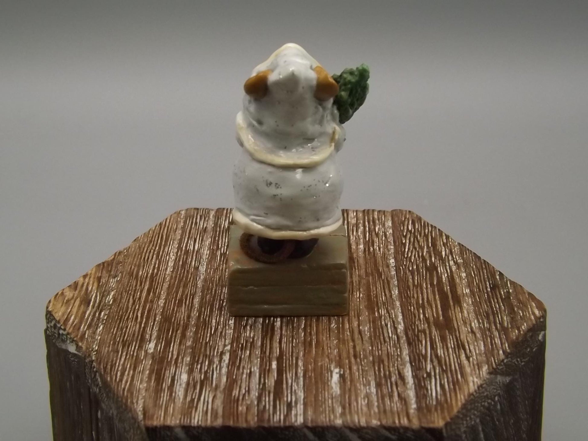 Vintage Wee Forest Folk Father Chris-Mouse Figurine: 1989 Hand-Painted Christmas Mouse