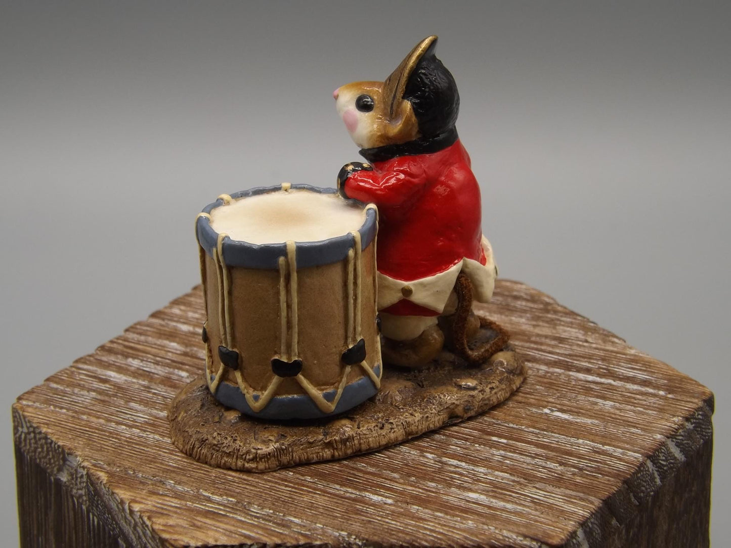 Vintage Wee Forest Folk Mouse Figurine: "Red Coat Mouse" 1981 MM-11
