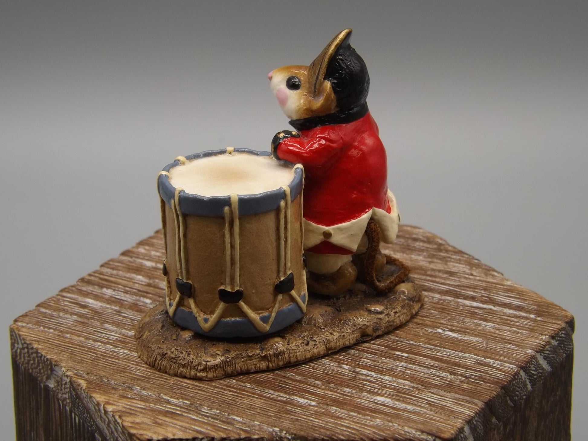 Vintage Wee Forest Folk Mouse Figurine: "Red Coat Mouse" 1981 MM-11
