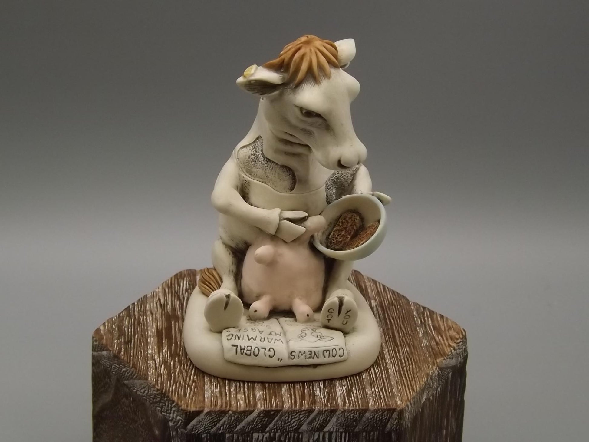 Vintage Harmony Kingdom "Got Milk" Figurine: Limited Edition Collectible with COA