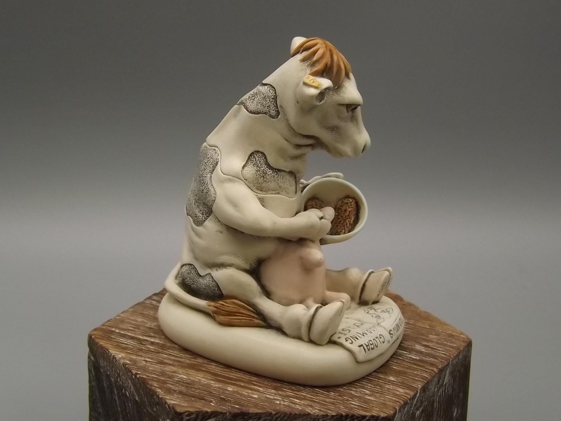 Vintage Harmony Kingdom "Got Milk" Figurine: Limited Edition Collectible with COA