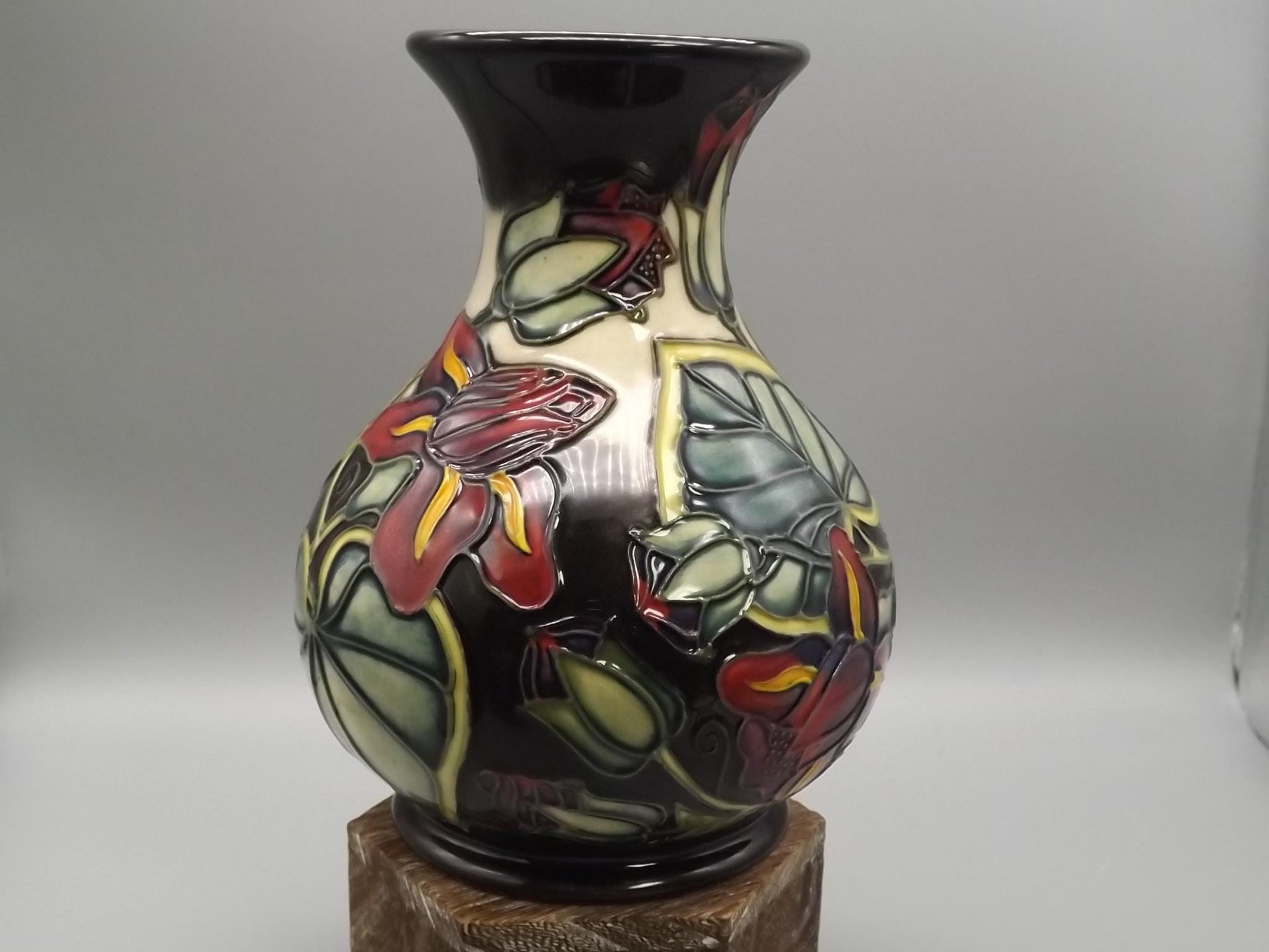 Moorcroft Pottery Palmata Vase: Shirley Hayes Design, 2000