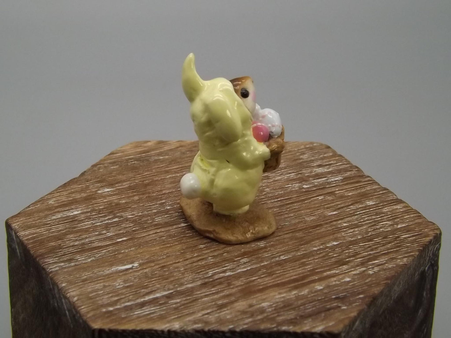 Vintage Wee Forest Folk Mouse: Easter Bunny Costume, Hand Painted Miniature